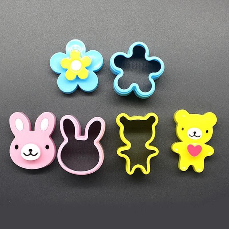 Molde de Onigiri Julyupoli 3D Oso, Flor y Conejo