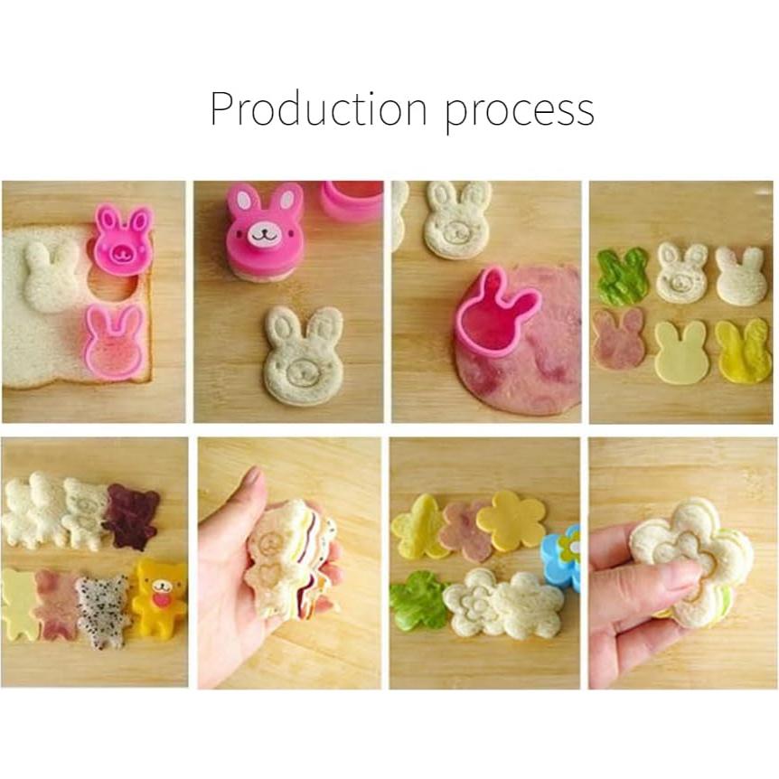 Molde de Onigiri Julyupoli 3D Oso, Flor y Conejo