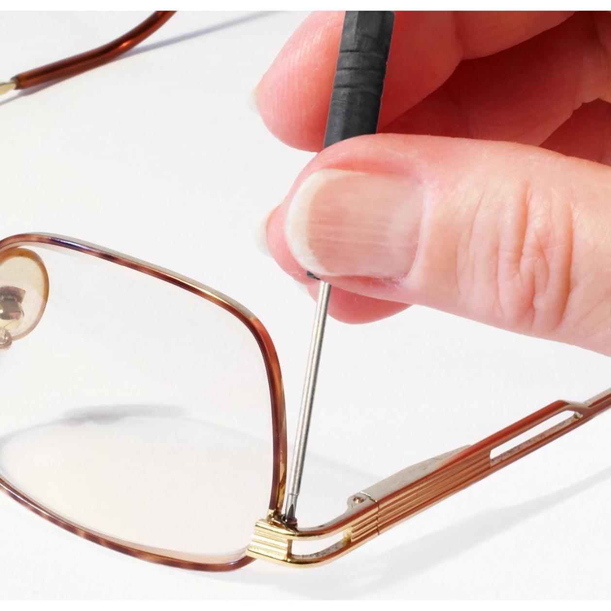 Kit de Reparación de Gafas PTSLKHN con 15 Tornillos y Herramientas