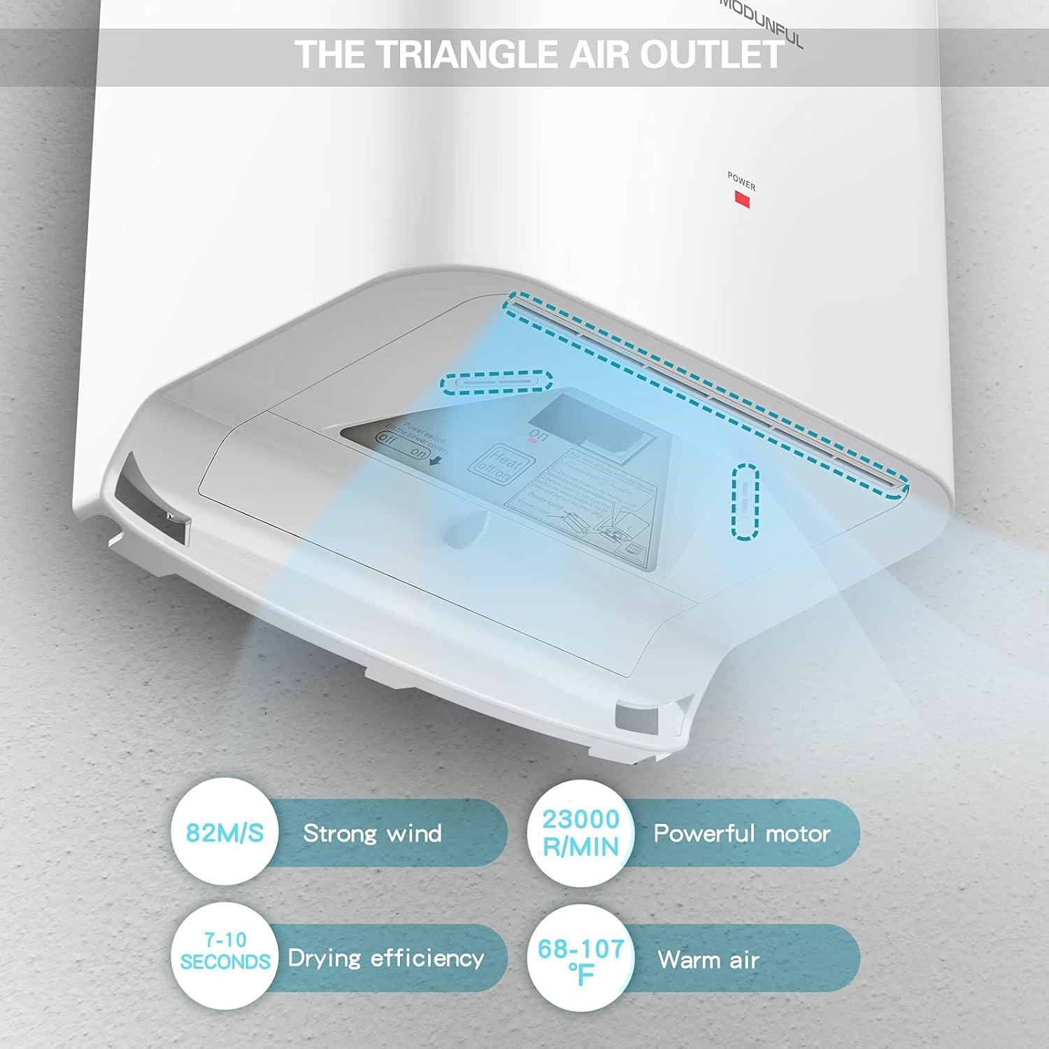 Secador de Manos Automático Modunful M-2008S1-W 1200W