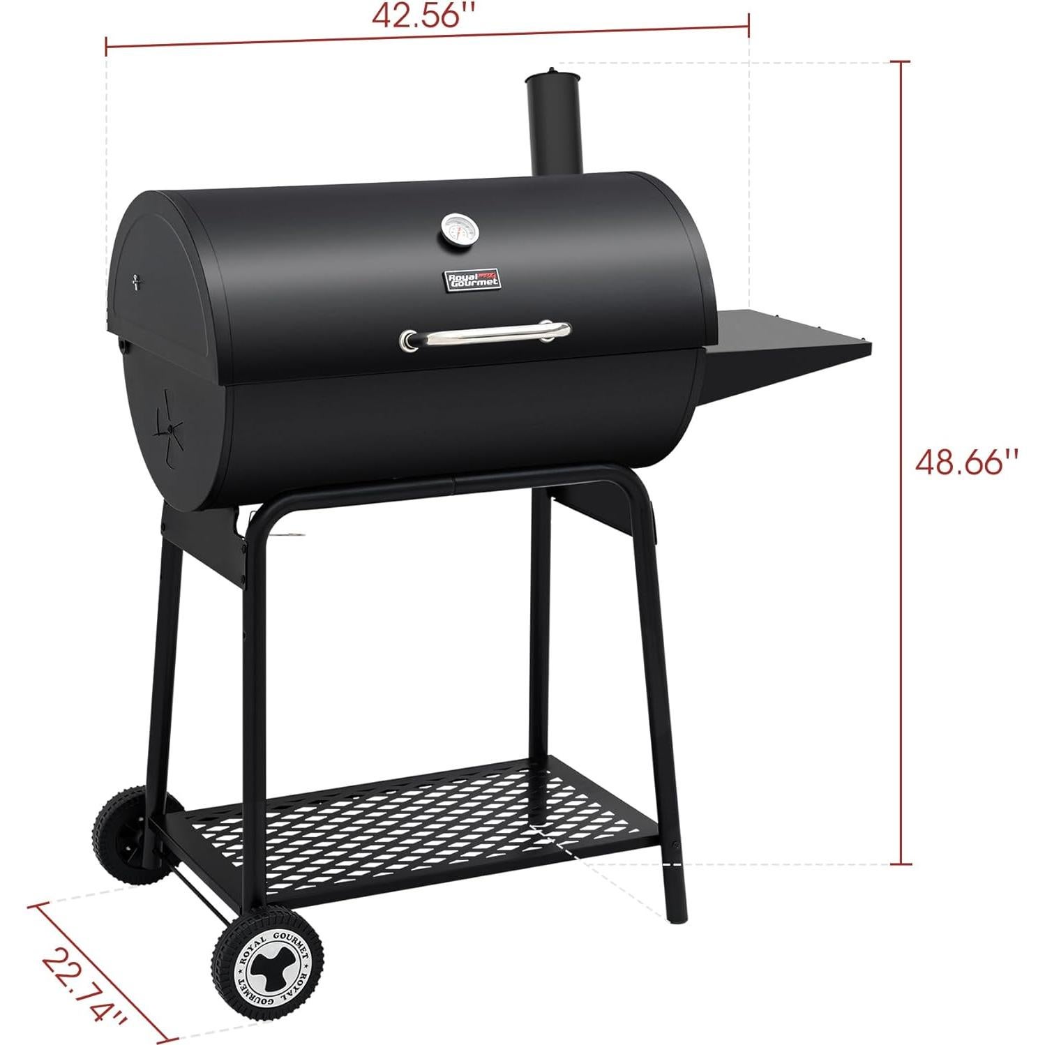 Parrilla de Carbón Royal Gourmet CC1830 627 in² Espacio BBQ