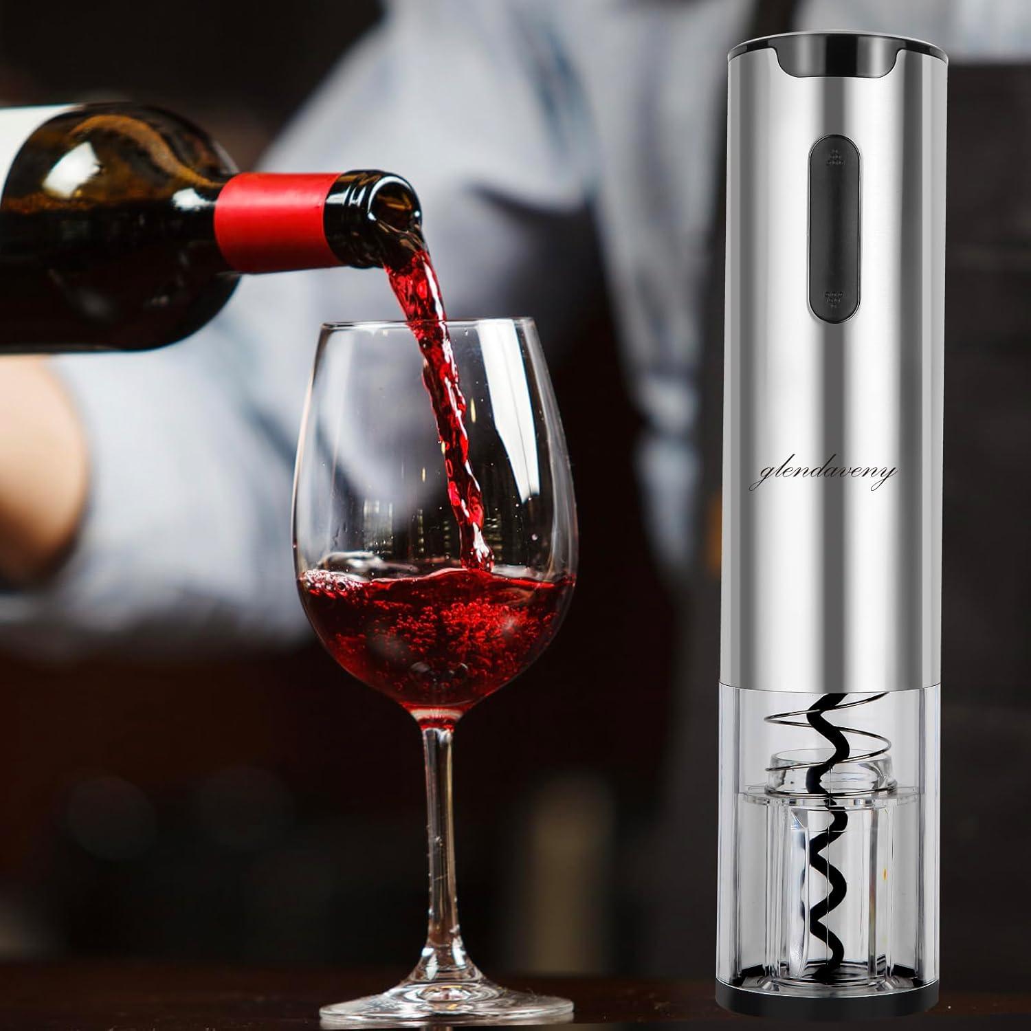 Juego de Abridor de Vino Eléctrico Glendaveny 7 en 1 Plateado