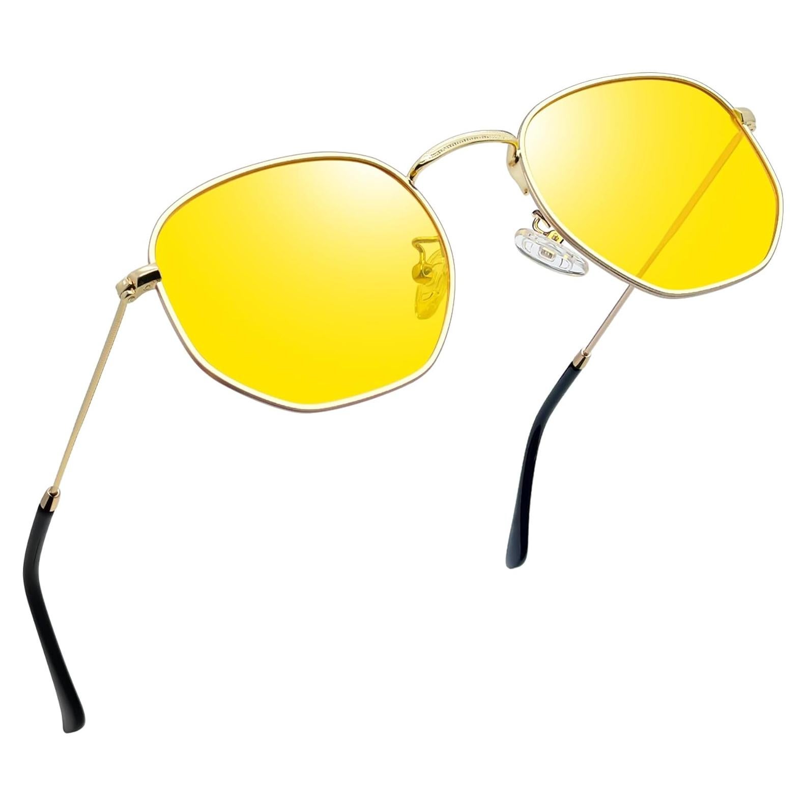 Gafas de sol Joopin E3447 doradas con lentes amarillas UV400