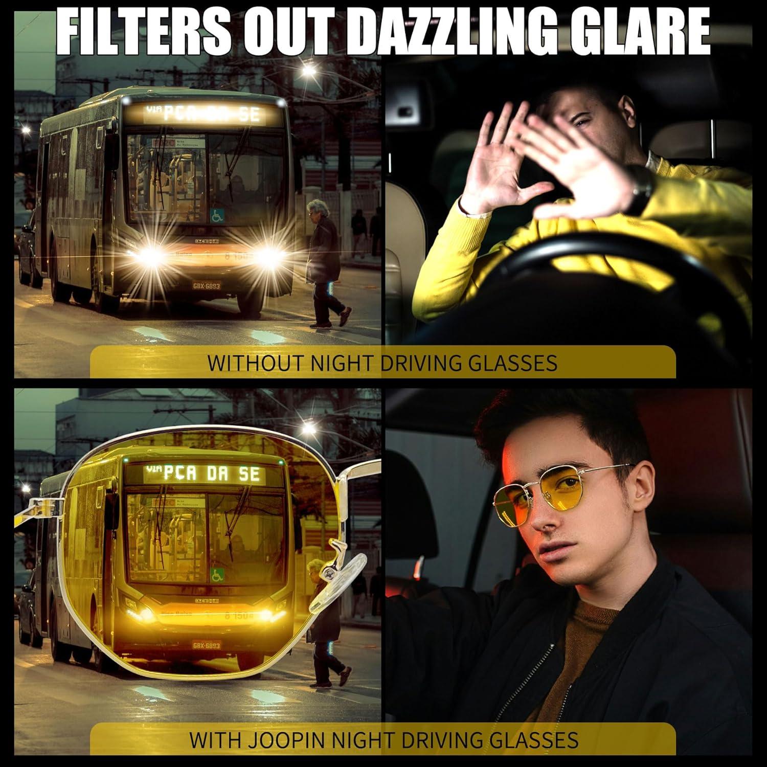 Gafas de sol Joopin E3447 doradas con lentes amarillas UV400