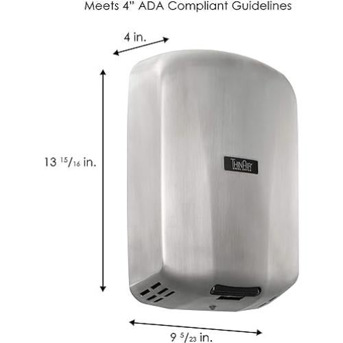 Secador de Manos Automático Excel Dryer TA-SBV, Acero Inoxidable