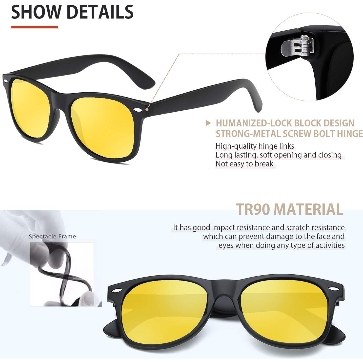 Gafas de sol FEIDUSUN polarizadas UV400 para hombres y mujeres