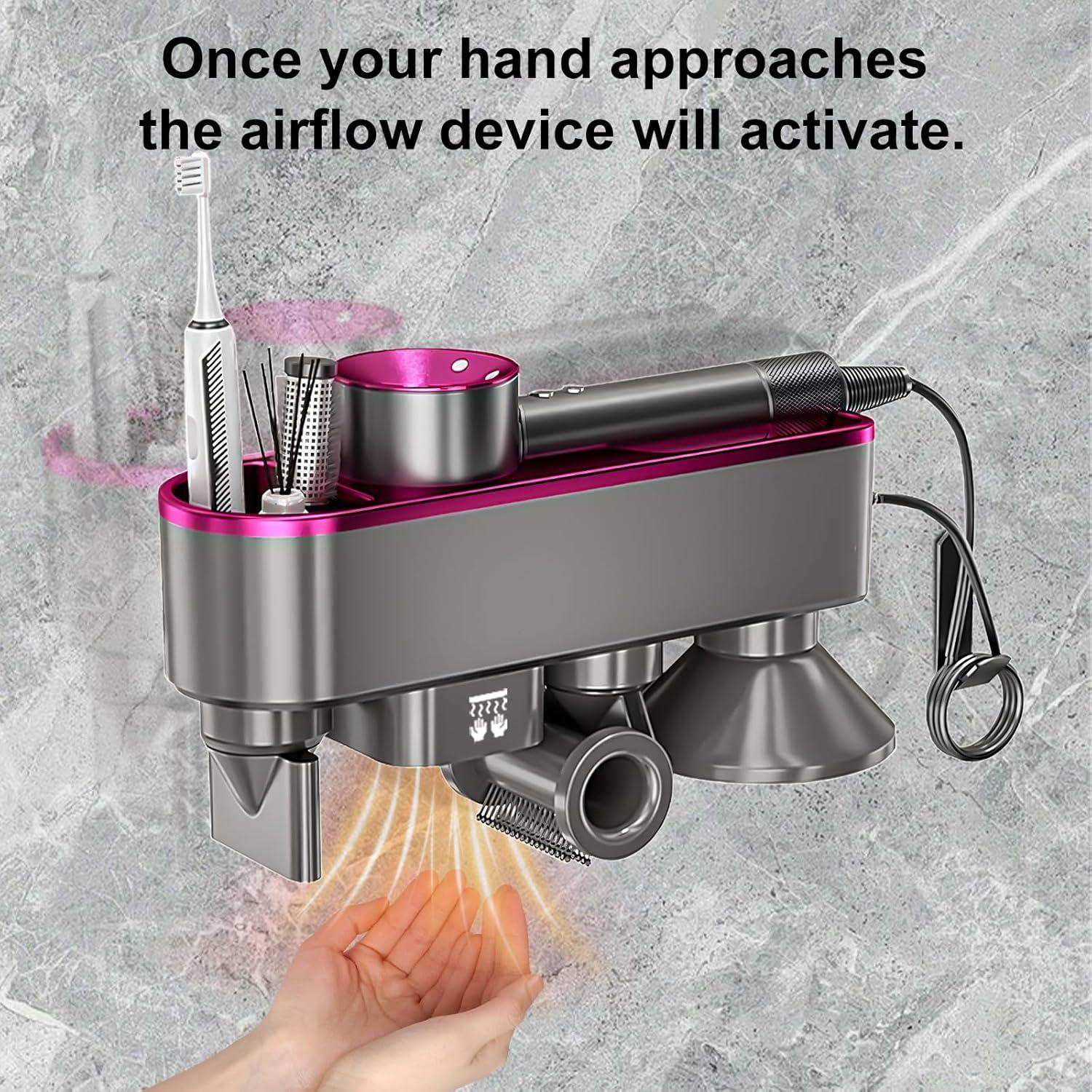 Soporte para Secador de Pelo NUERPO sin Perforar - Violeta