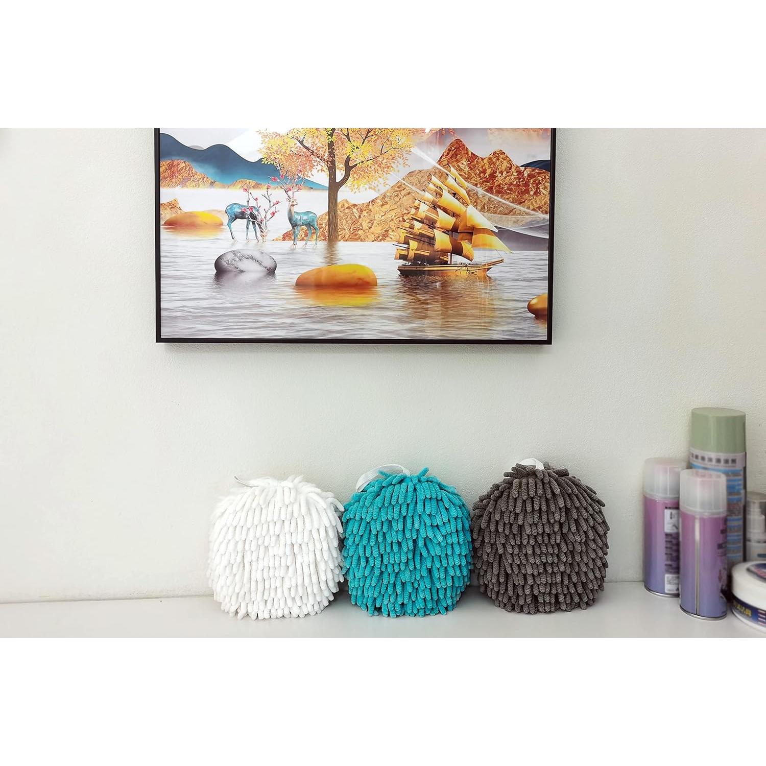 Toallas de Mano ACOCPOL Microfibra 2 Piezas Blanco y Azul