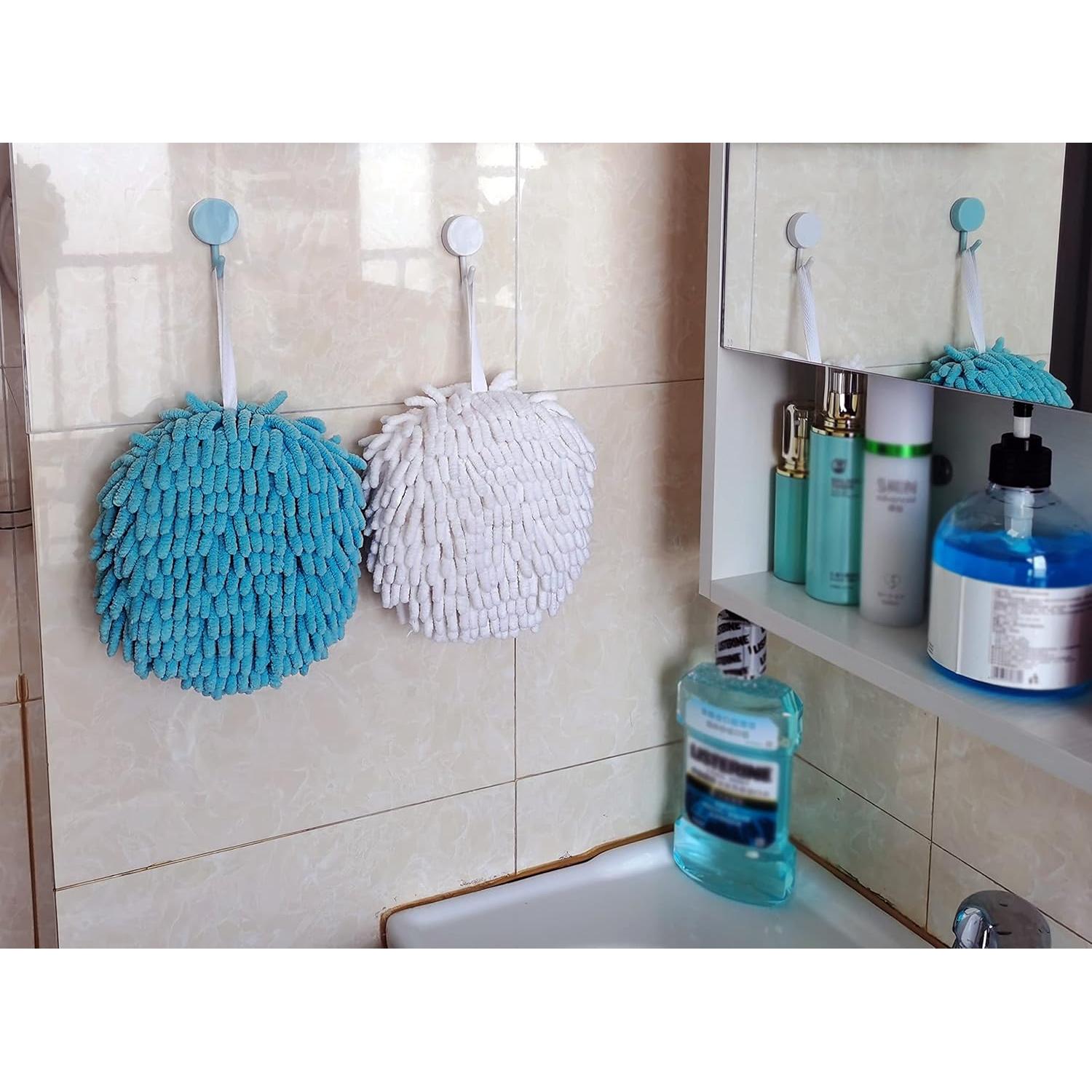 Toallas de Mano ACOCPOL Microfibra 2 Piezas Blanco y Azul