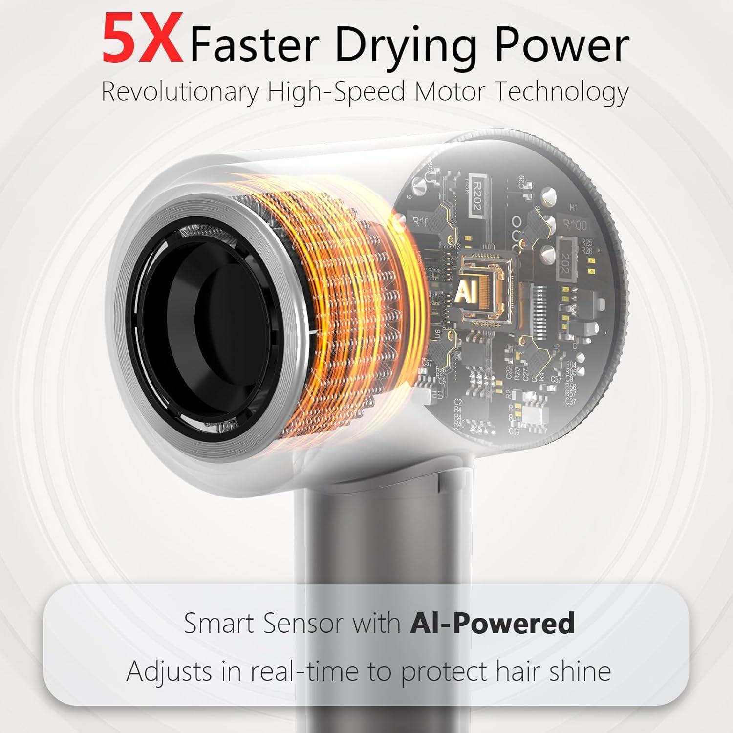 Secador de Pelo Iónico CNMSGM C950 160000 RPM Bajo Ruido