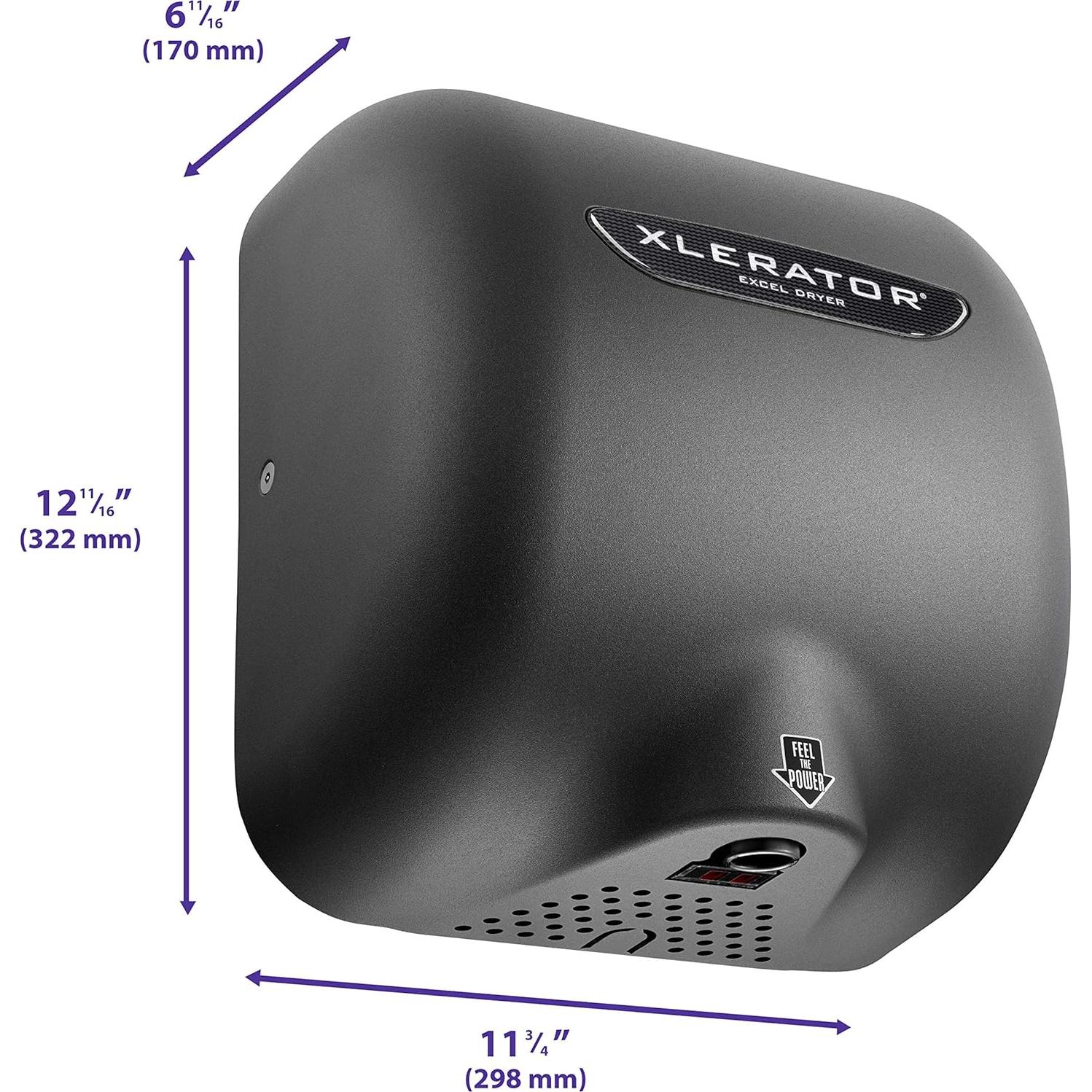 Secador de Manos Excel Dryer XL-GR 1.1N Grafito 8-10 Segundos