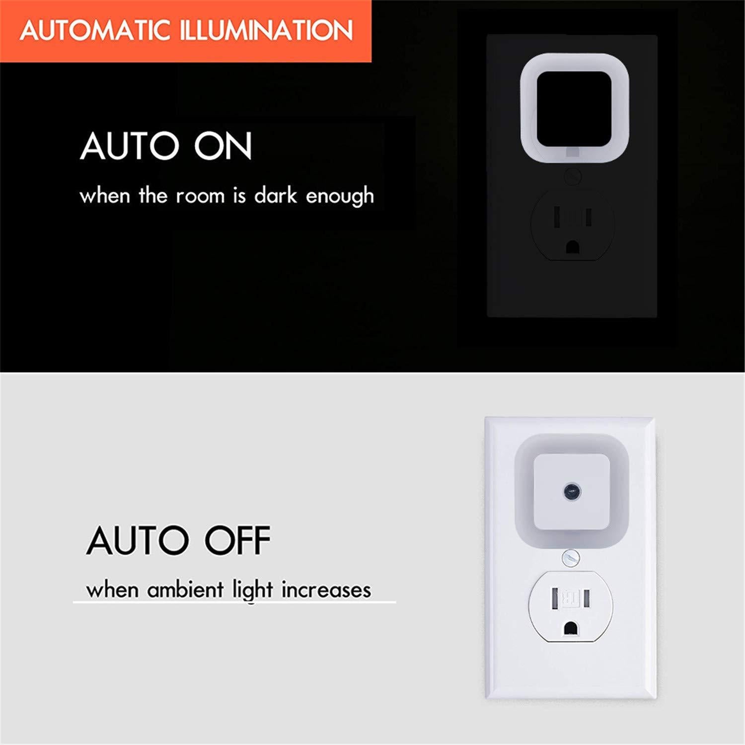 Lámpara de Noche LED Uigos con Sensor Automático, 6 Pcs