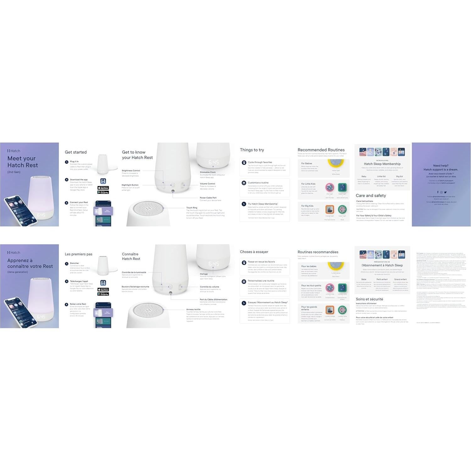 Máquina de Sonido Hatch Rest 2da Gen Luz Nocturna Wi-Fi