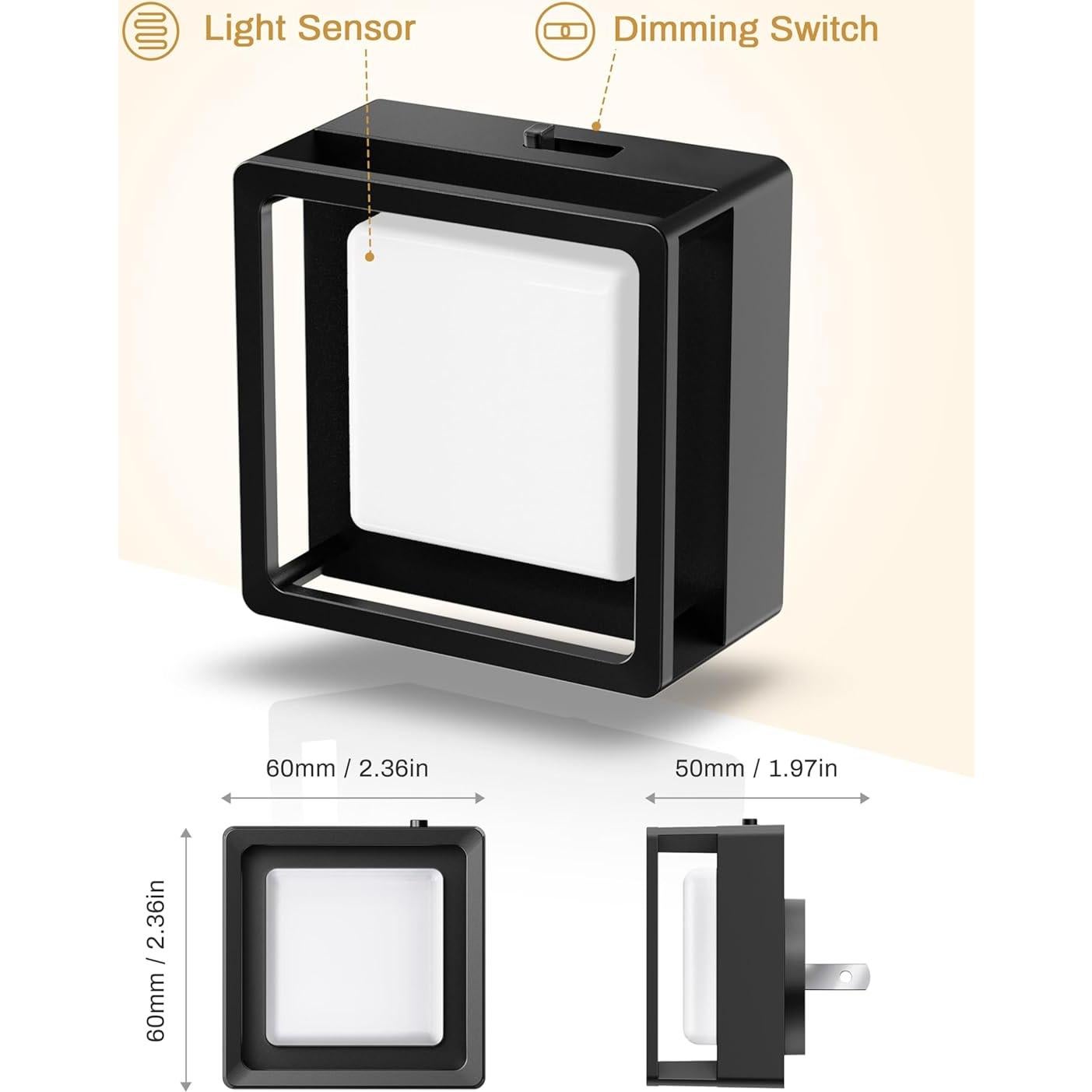 Luz Nocturna LED Enchufada DORESshop Regulable 2 Pzs
