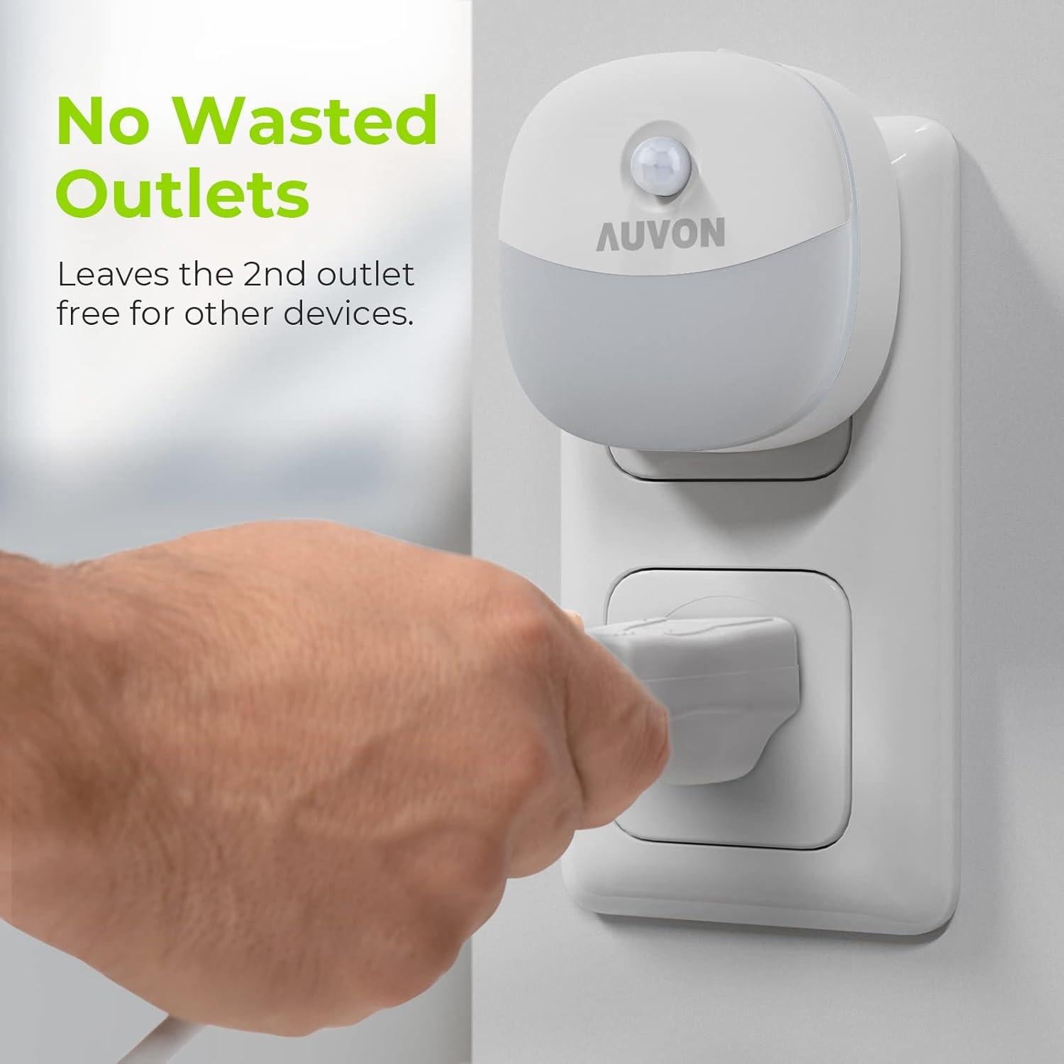 Luz Nocturna AUVON Enchufable LED 1-50 lm 4 Pzs