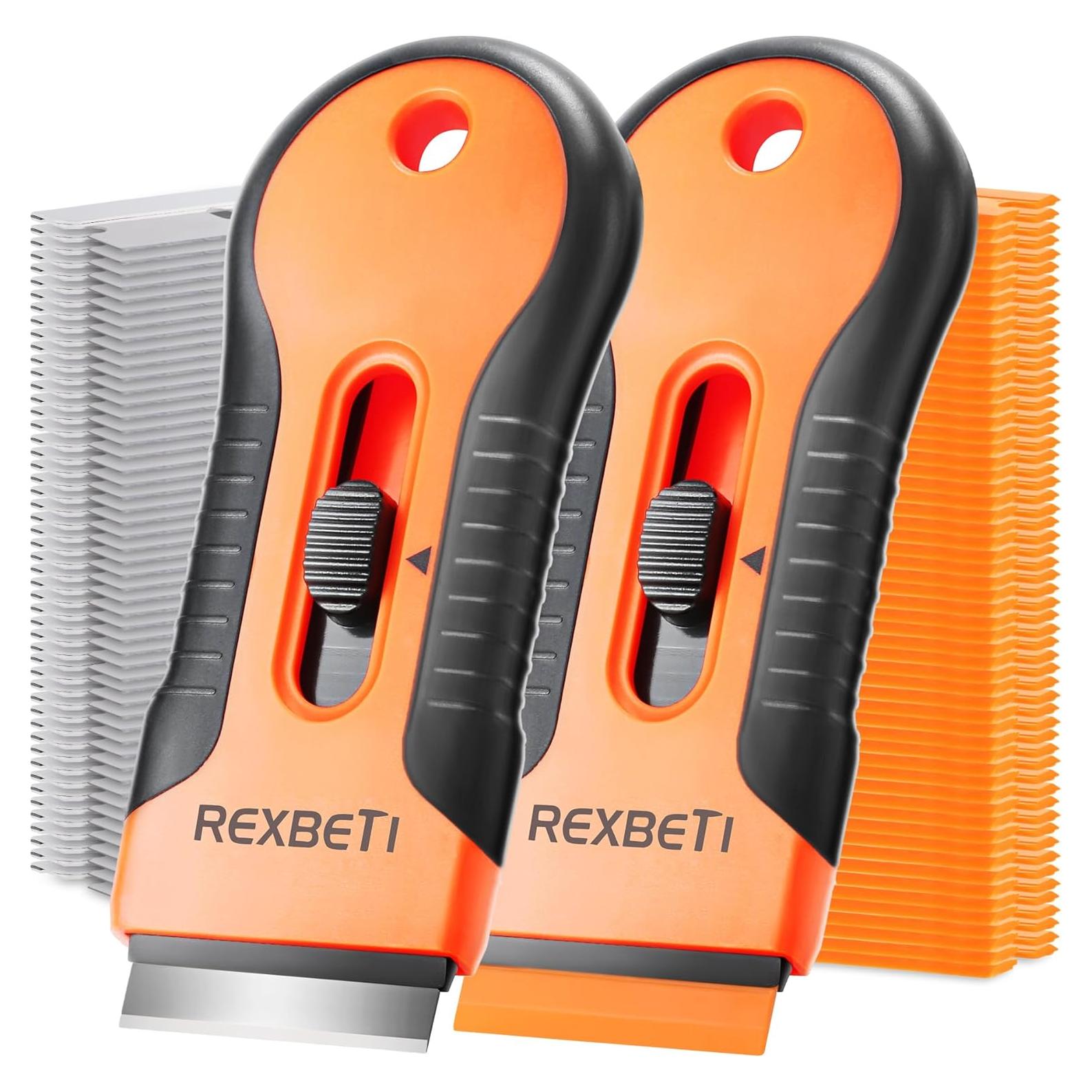 Raspadores REXBETI con 80 Cuchillas de Repuesto - 2 Pack