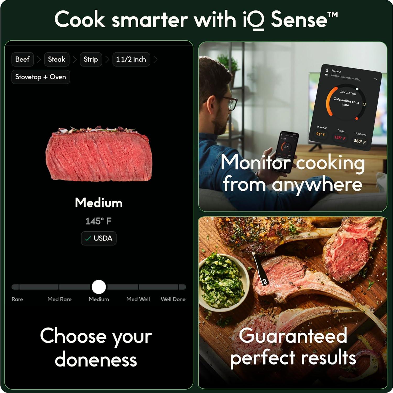 Termómetro de carne inalámbrico CHEF iQ Sense 3 sondas