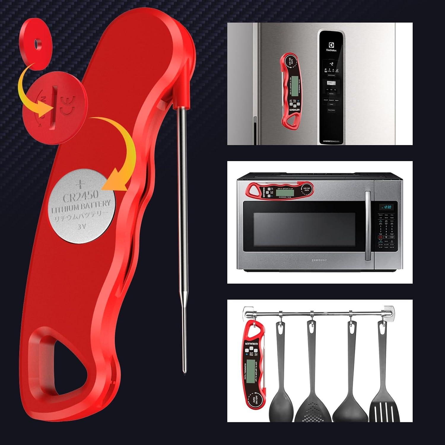 Termómetro Digital de Carne GDEALER Impermeable 11.68 cm