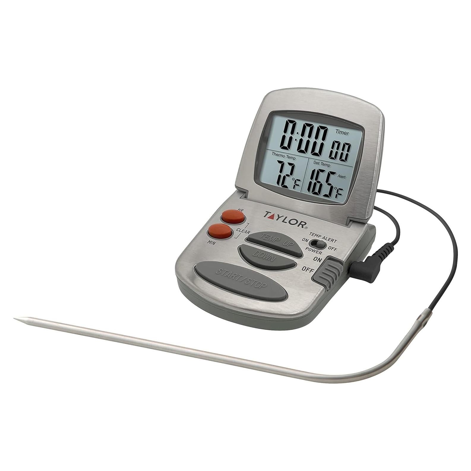 Termómetro Digital de Cocina Taylor 1478 con Sonda y Temporizador