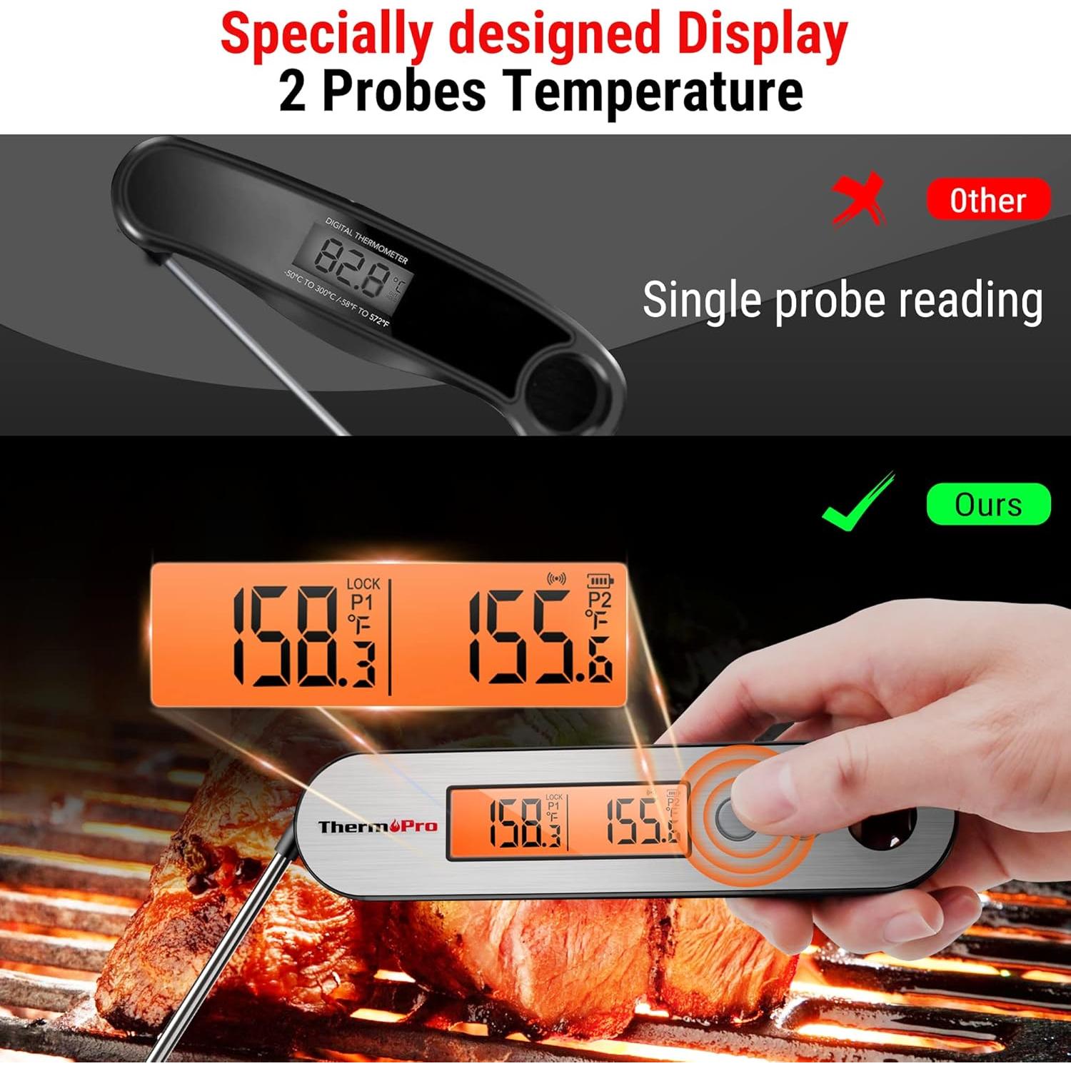 Termómetro Digital de Carne ThermoPro TP610 Recargable
