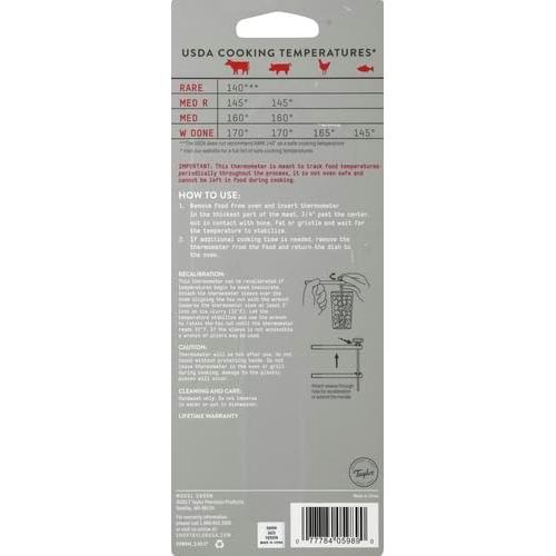 Termómetro de Cocina Analógico Taylor 5989N Acero Inoxidable