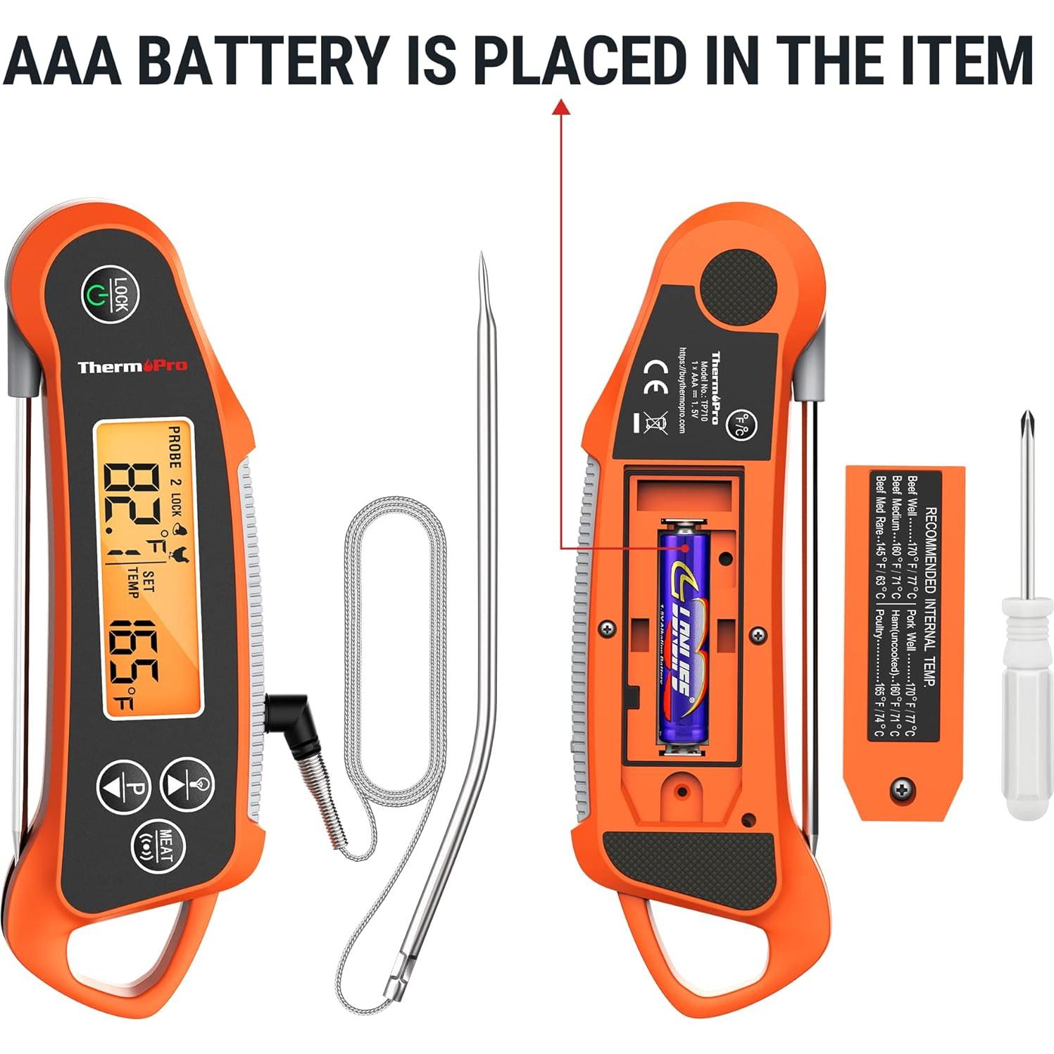 Termómetro Digital ThermoPro TP710 2-en-1 Impermeable