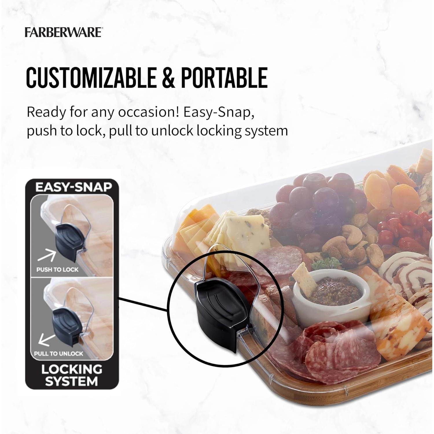 Tabla de Cortar Farberware Build-a-Board 11x14 cm 6 Compartimentos