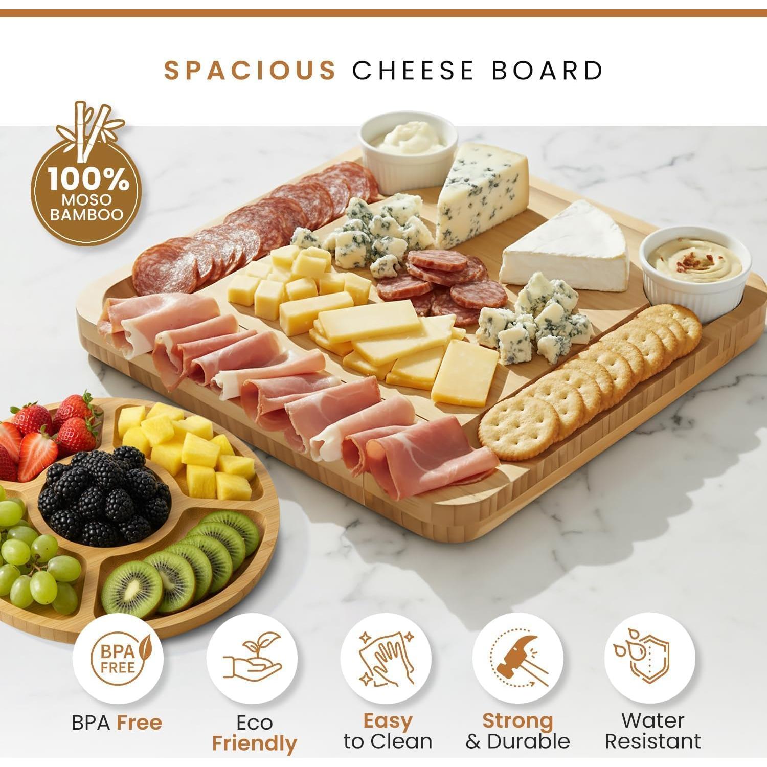Juego de Tabla de Charcutería Leaf & Grain XL con Accesorios
