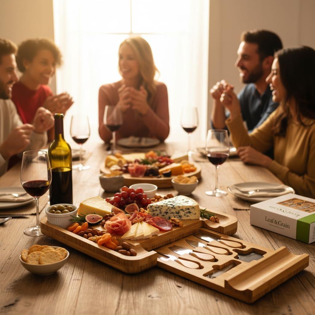 Juego de Tabla de Charcutería Leaf & Grain XL con Accesorios