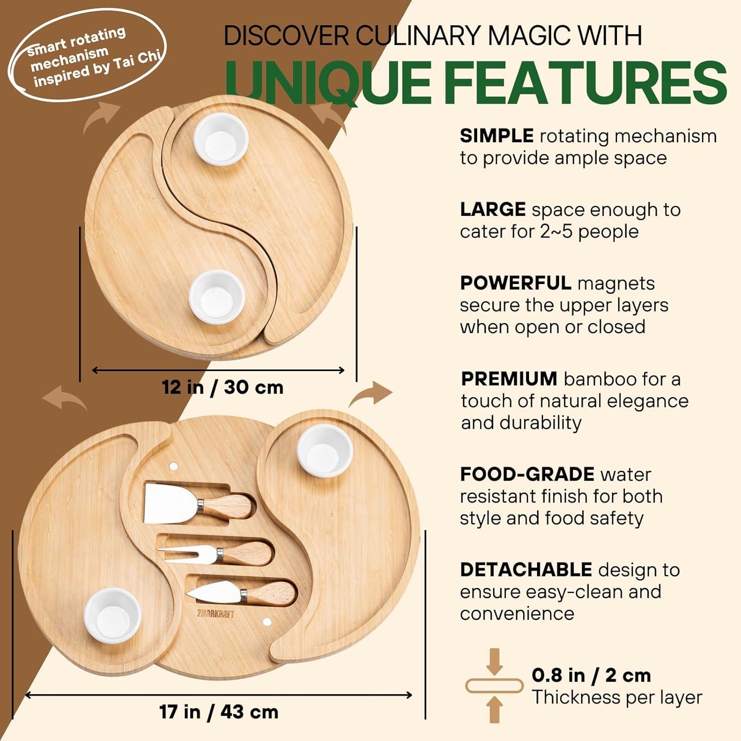 Tablero de Charcutería ZMARKRAFT Doble Capa 30 cm Beige