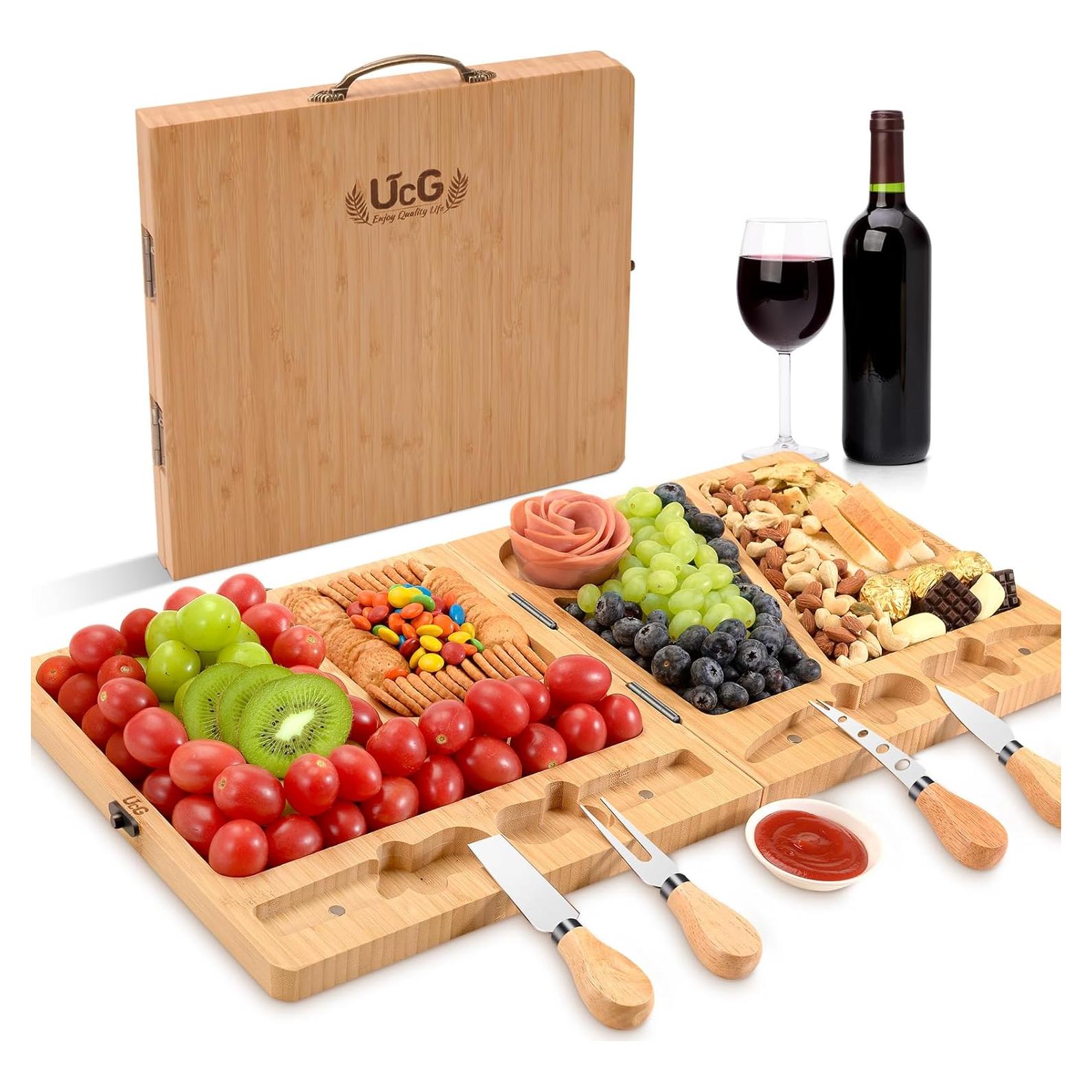 Tabla de Charcutería de Bambú Plegable UTCG 57.9x29 cm