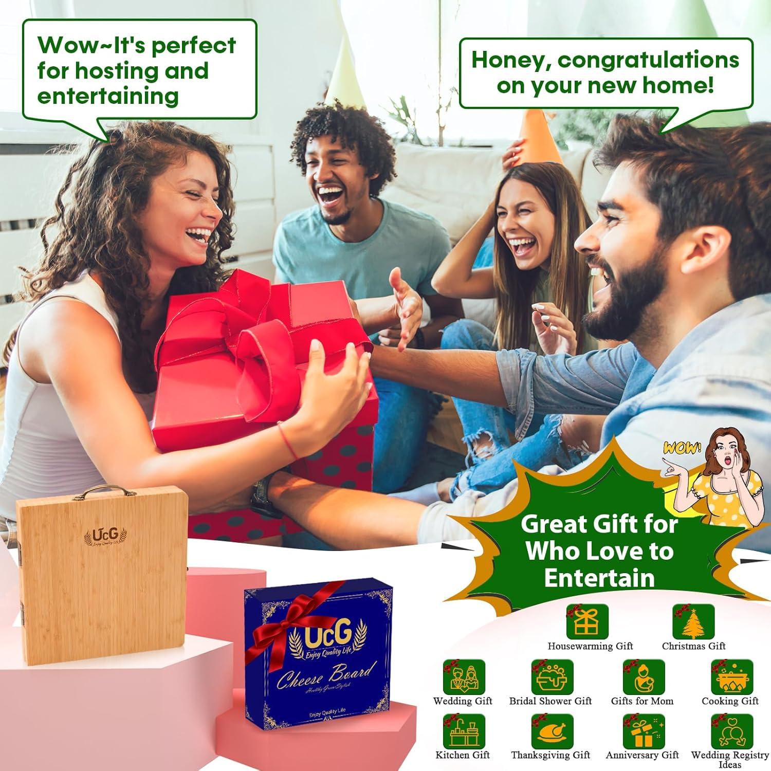 Tabla de Charcutería de Bambú Plegable UTCG 57.9x29 cm