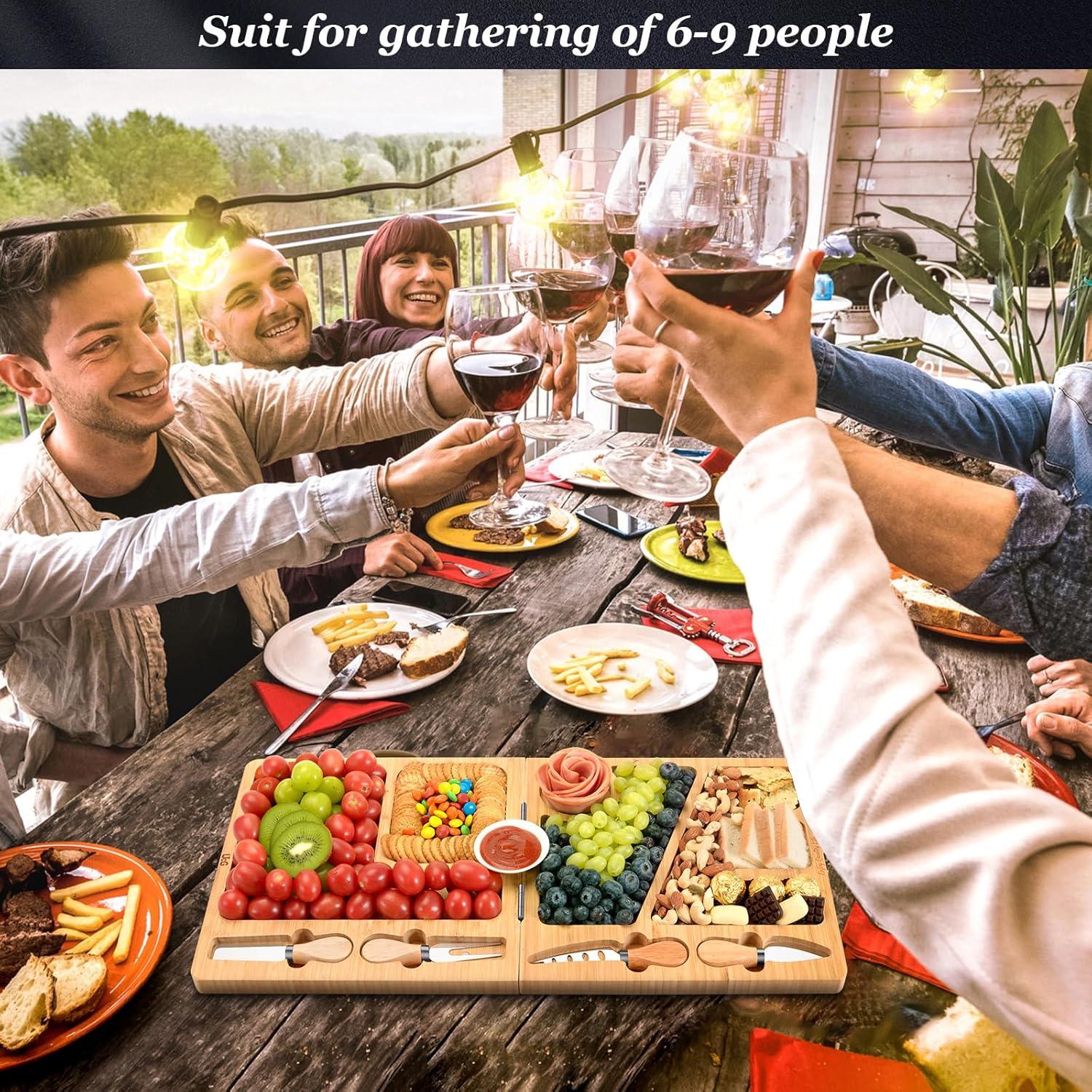 Tabla de Charcutería de Bambú Plegable UTCG 57.9x29 cm