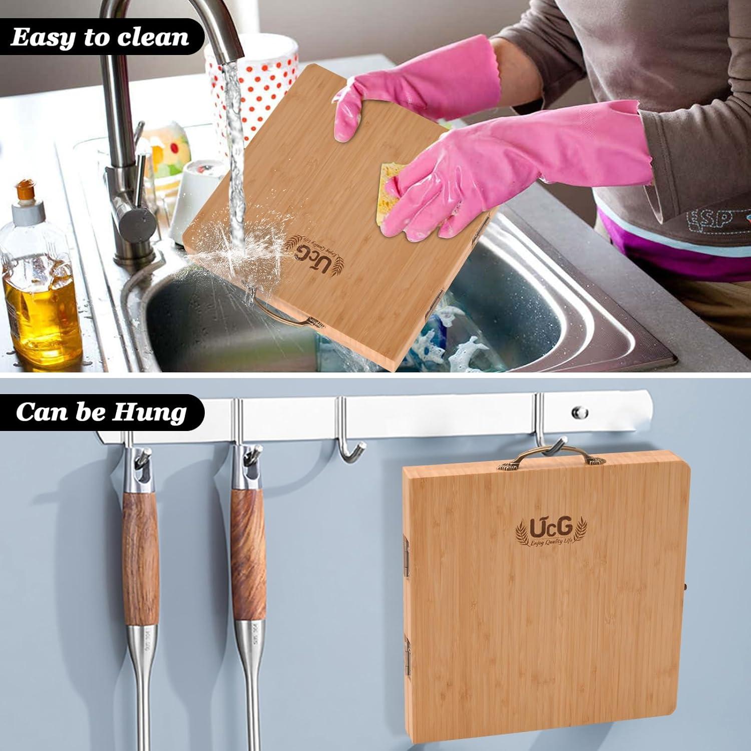 Tabla de Charcutería de Bambú Plegable UTCG 57.9x29 cm