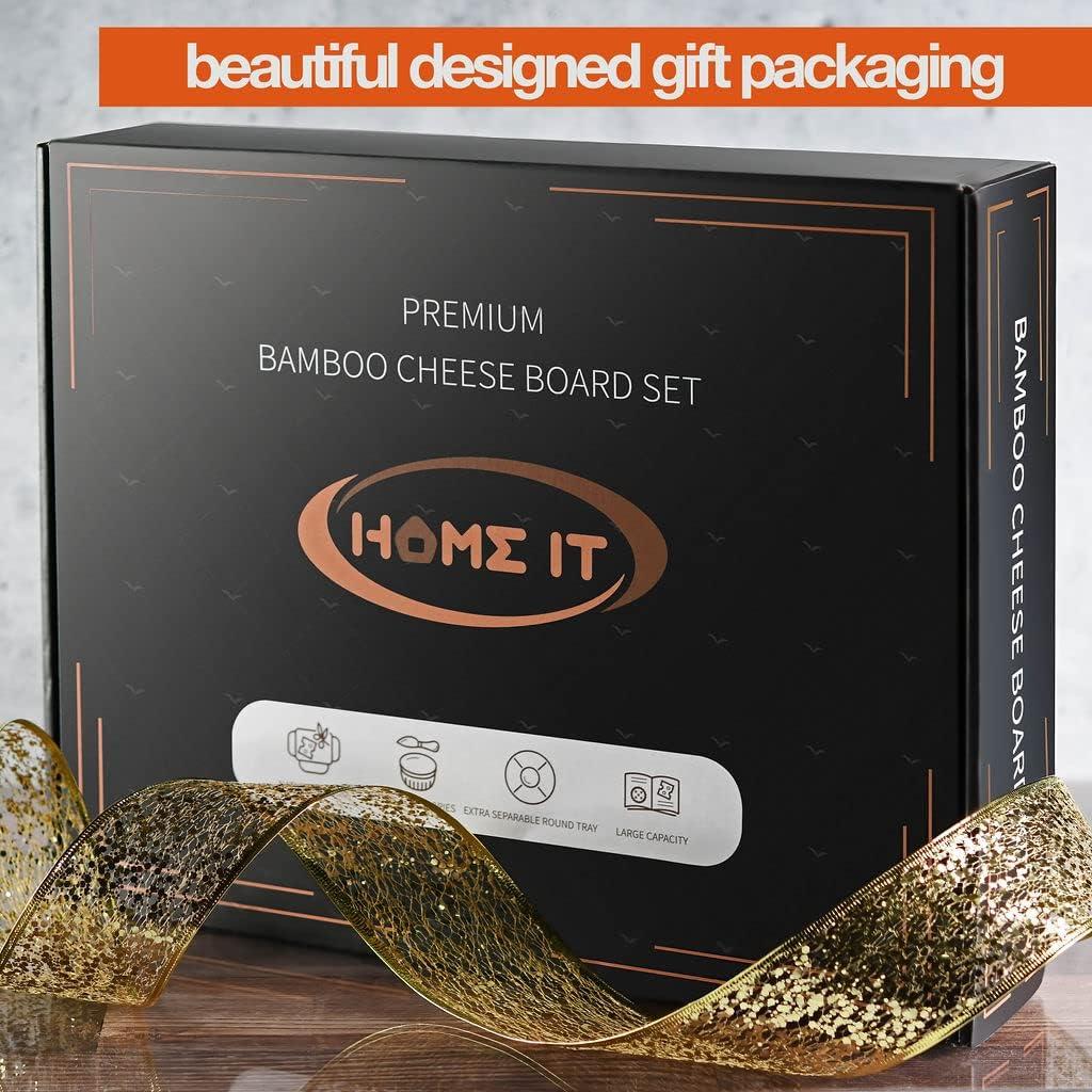 Juego de Tablas de Charcutería Bambú HOME IT 19 Piezas