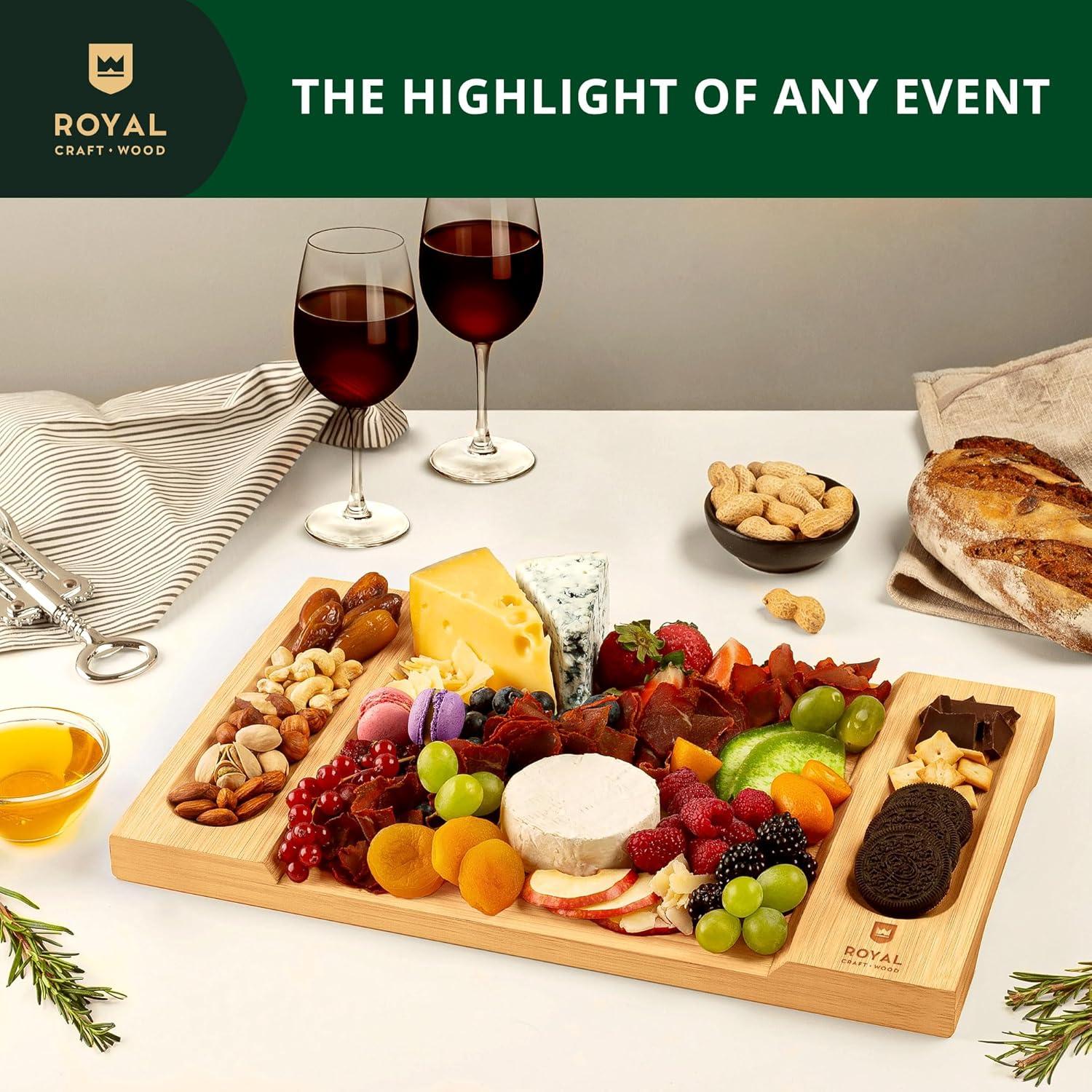 Tabla de Charcutería Royal Craft Wood 45.7x30.5cm Bambú