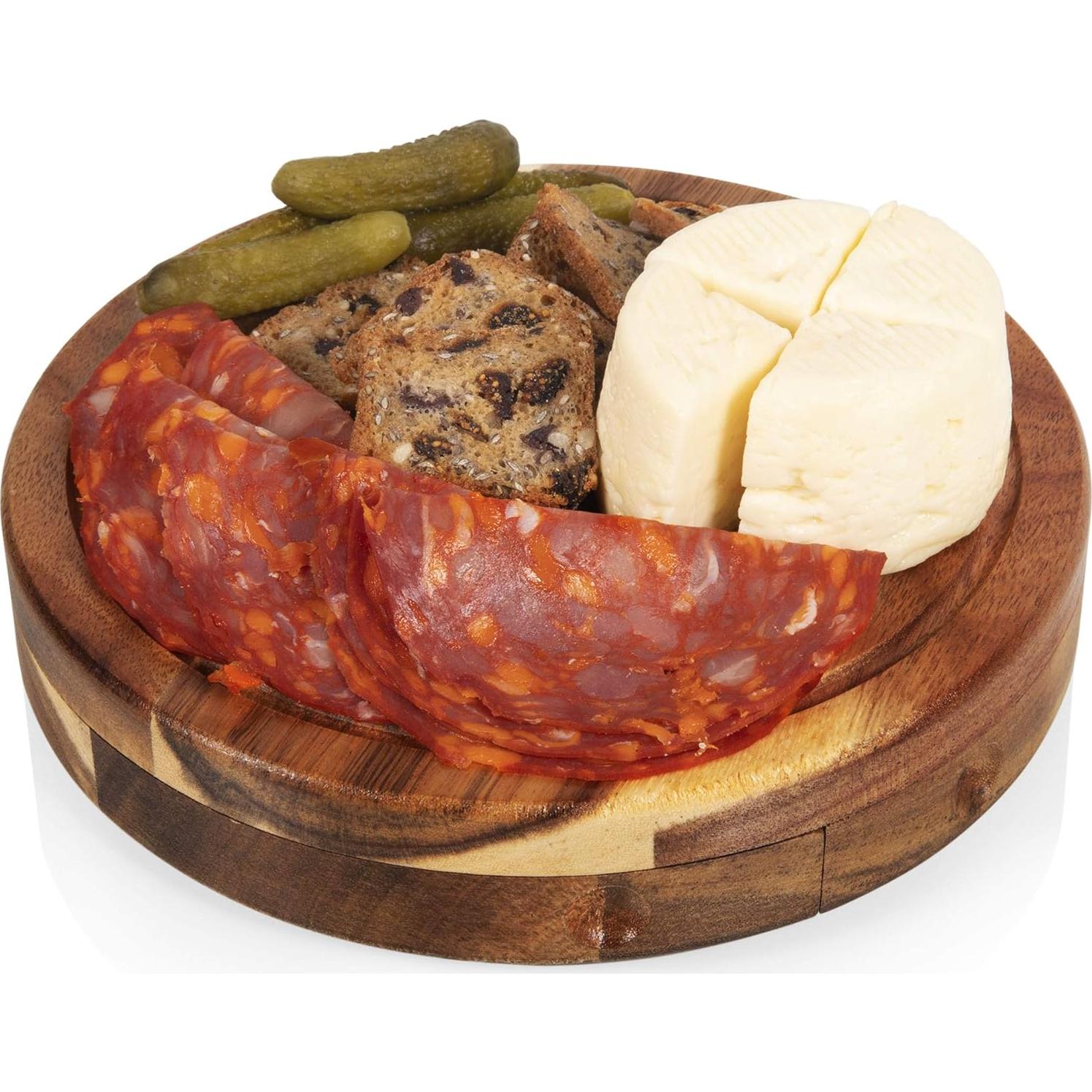 Tabla de Queso Brie Acacia Picnic Time 19 cm con Cuchillos