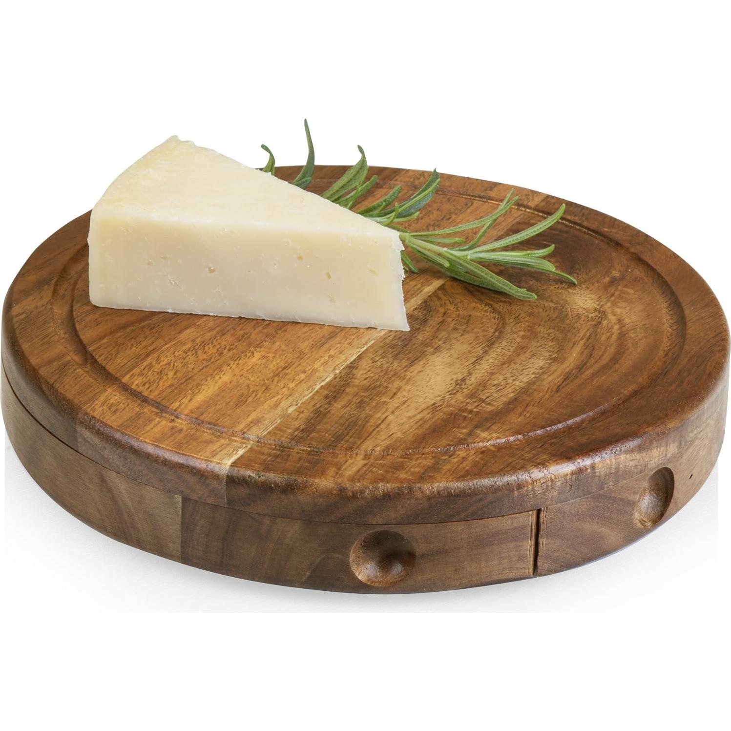 Tabla de Queso Brie Acacia Picnic Time 19 cm con Cuchillos