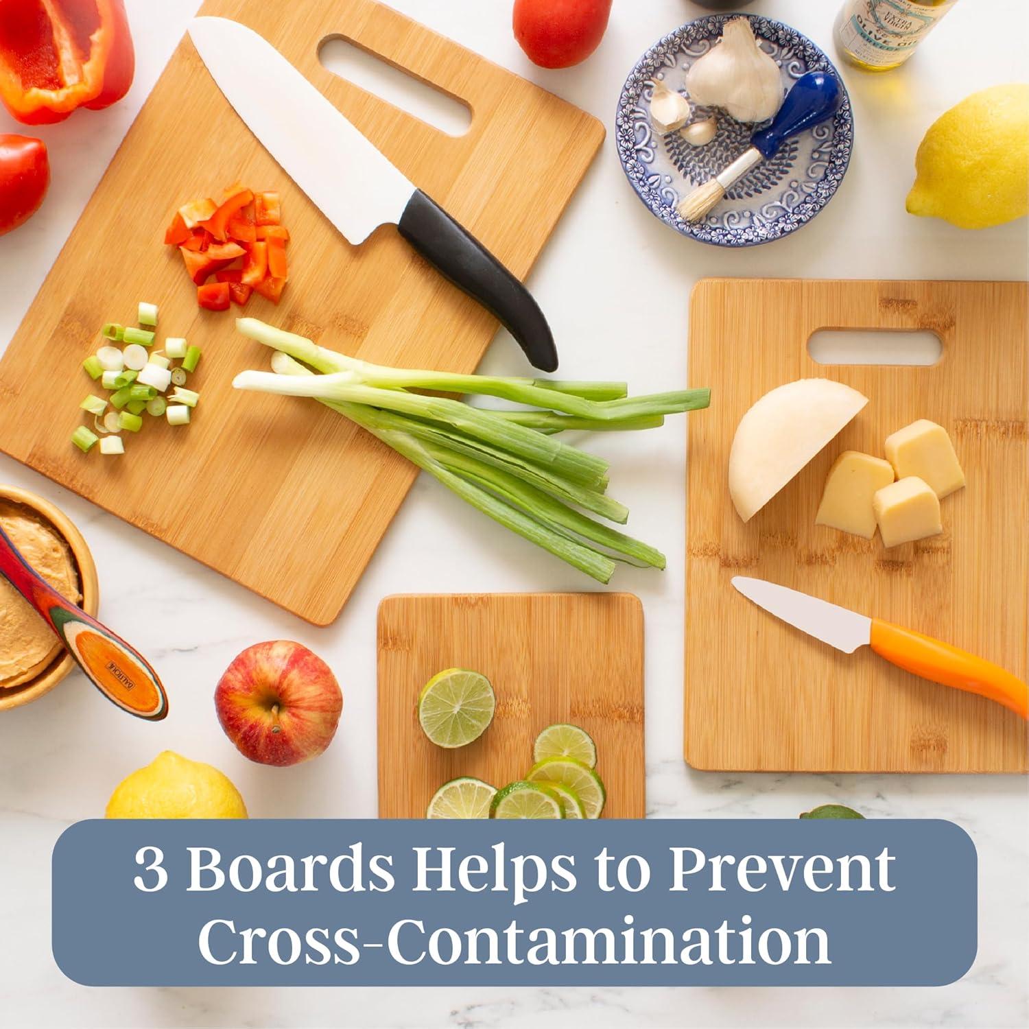 Juego de 3 Tablas de Cortar de Bambú Totally Bamboo