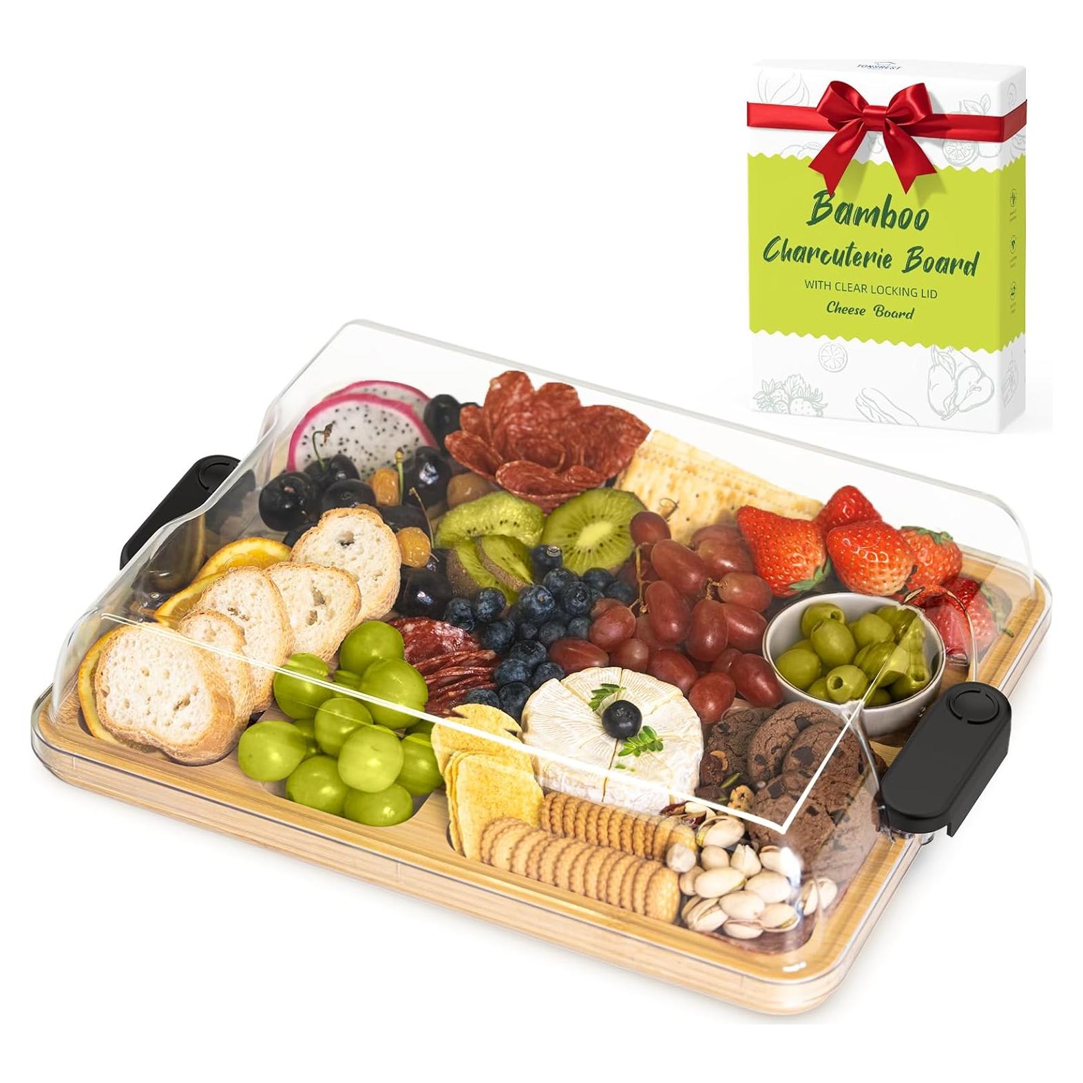 Tabla de Charcutería 2 en 1 Tonsrest 39.88x32cm Bambú