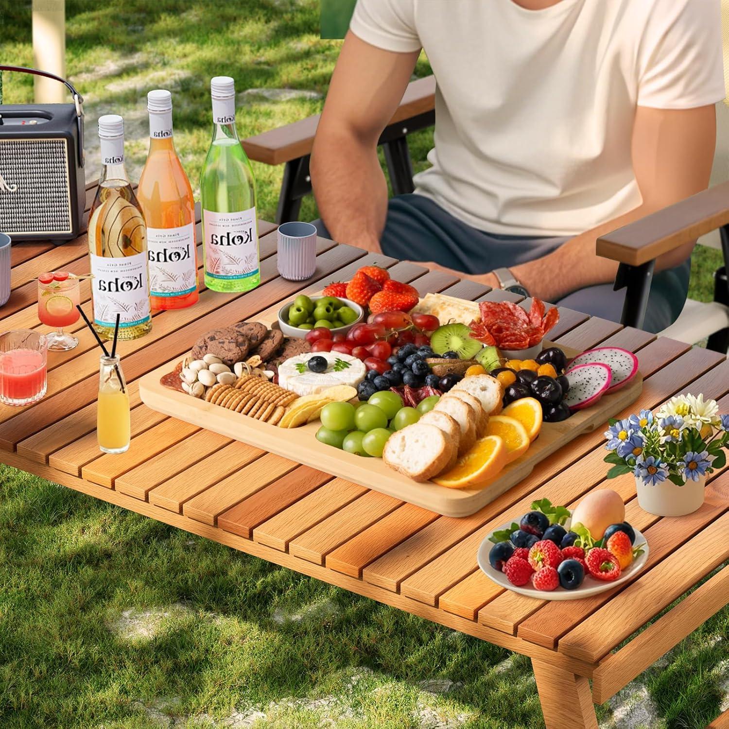 Tabla de Charcutería 2 en 1 Tonsrest 39.88x32cm Bambú