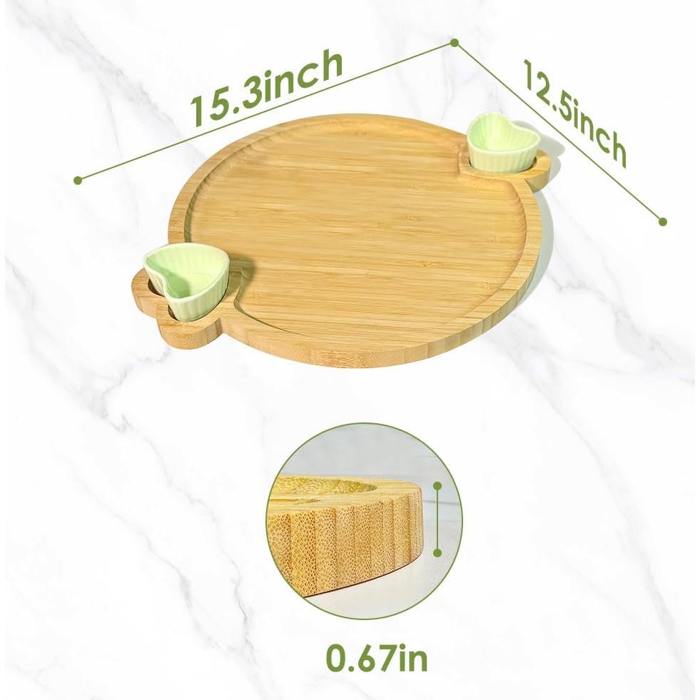 Tabla de Charcutería Hongsane Redonda de Bambú 38,86 cm