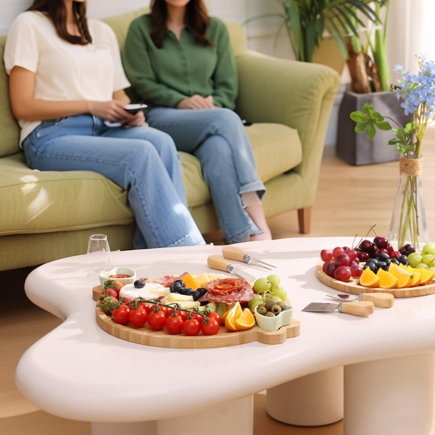 Tabla de Charcutería Hongsane Redonda de Bambú 38,86 cm