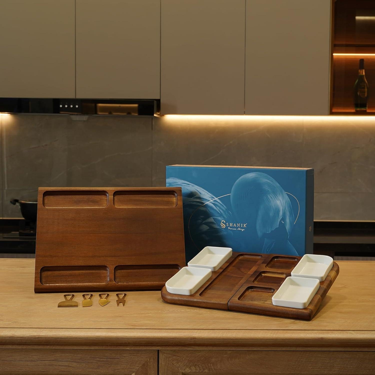 Tabla de Charcutería Shanik 78,74 cm Doble Cara Madera Acacia