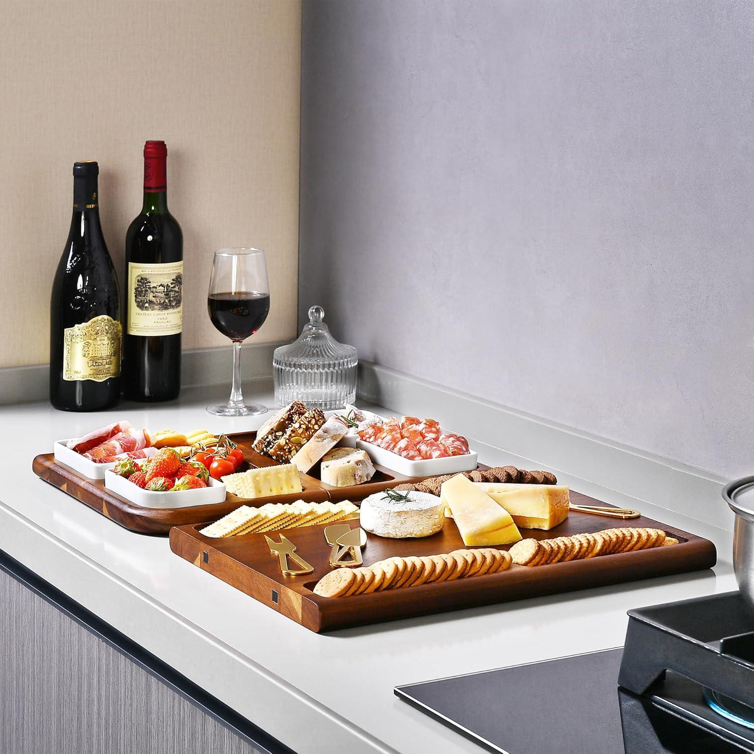 Tabla de Charcutería Shanik 78,74 cm Doble Cara Madera Acacia