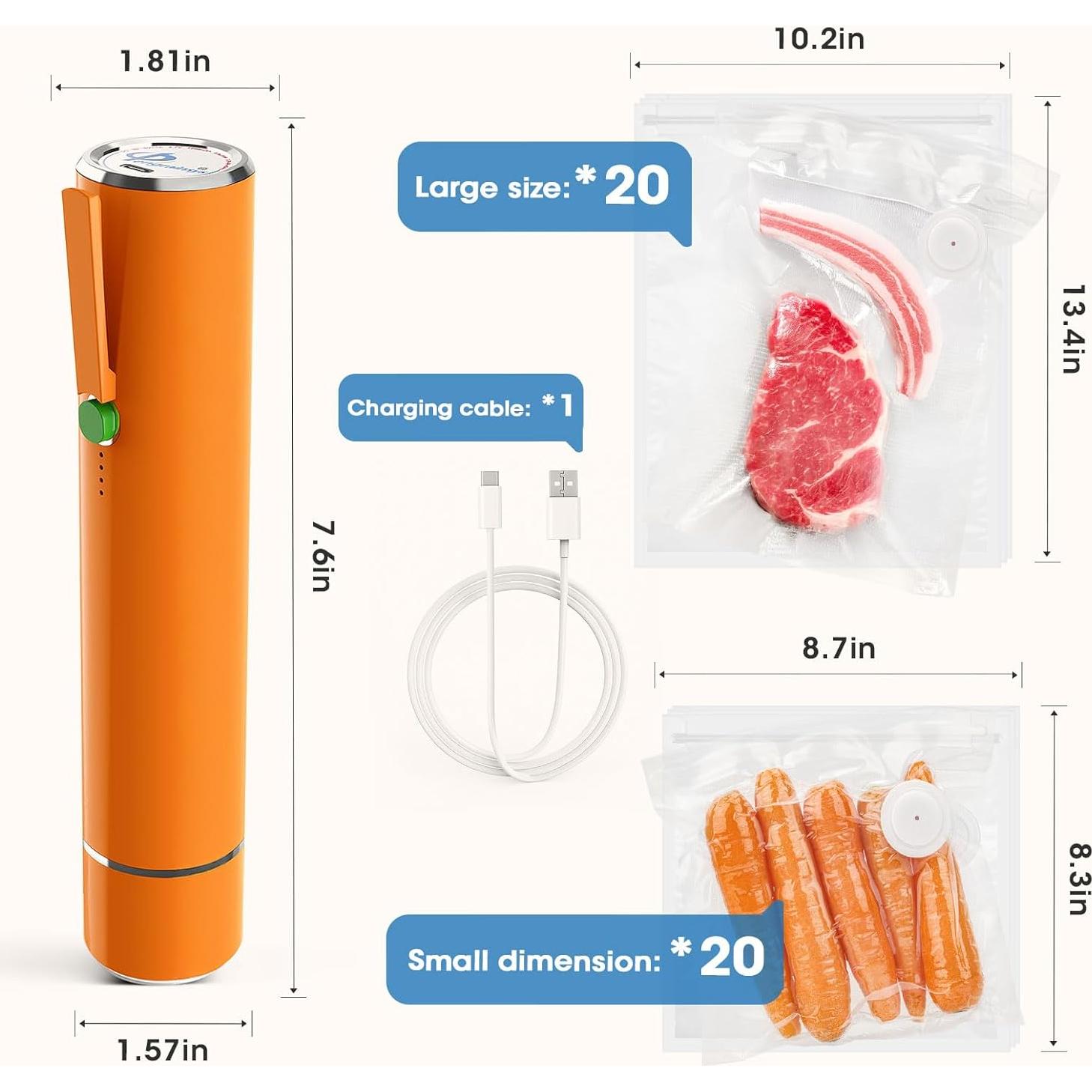 Máquina de Sellado al Vacío Pengrainsys VBAGS + 40 Bolsas