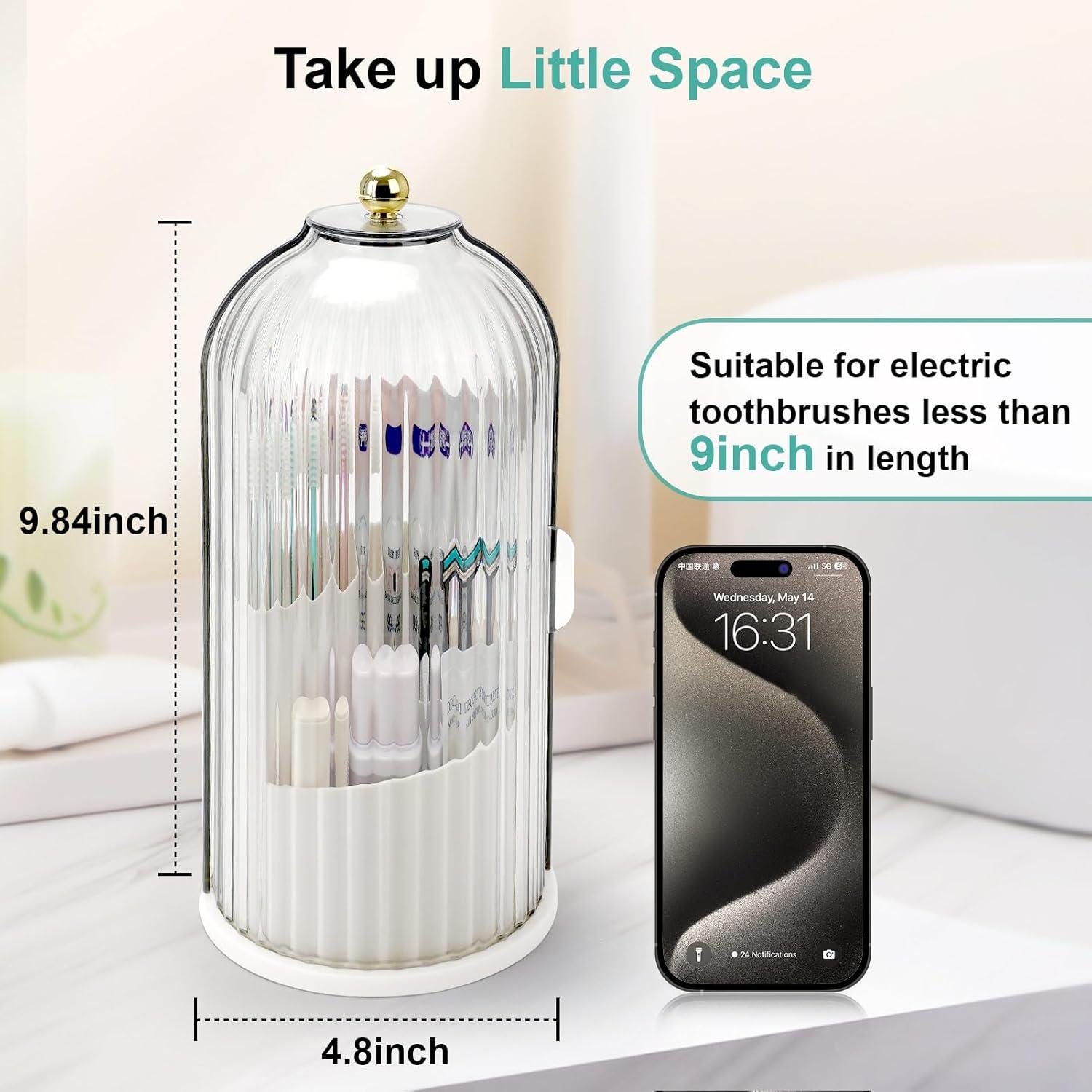 Soporte para Cepillos de Dientes QIYVLOS 3 Ranuras Blanco