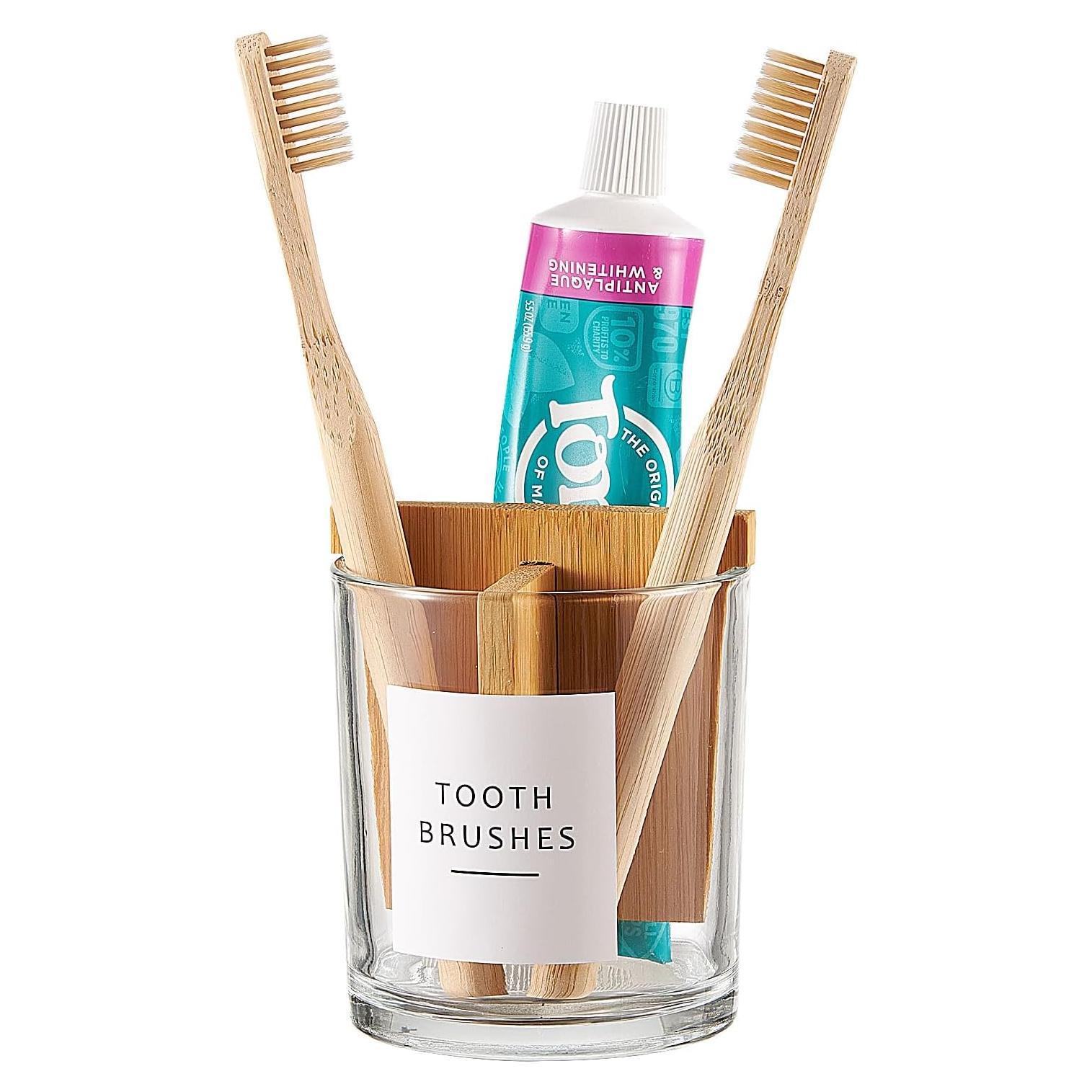 Soporte de Cepillo y Pasta de Dientes Vidrio Grueso Onsogi