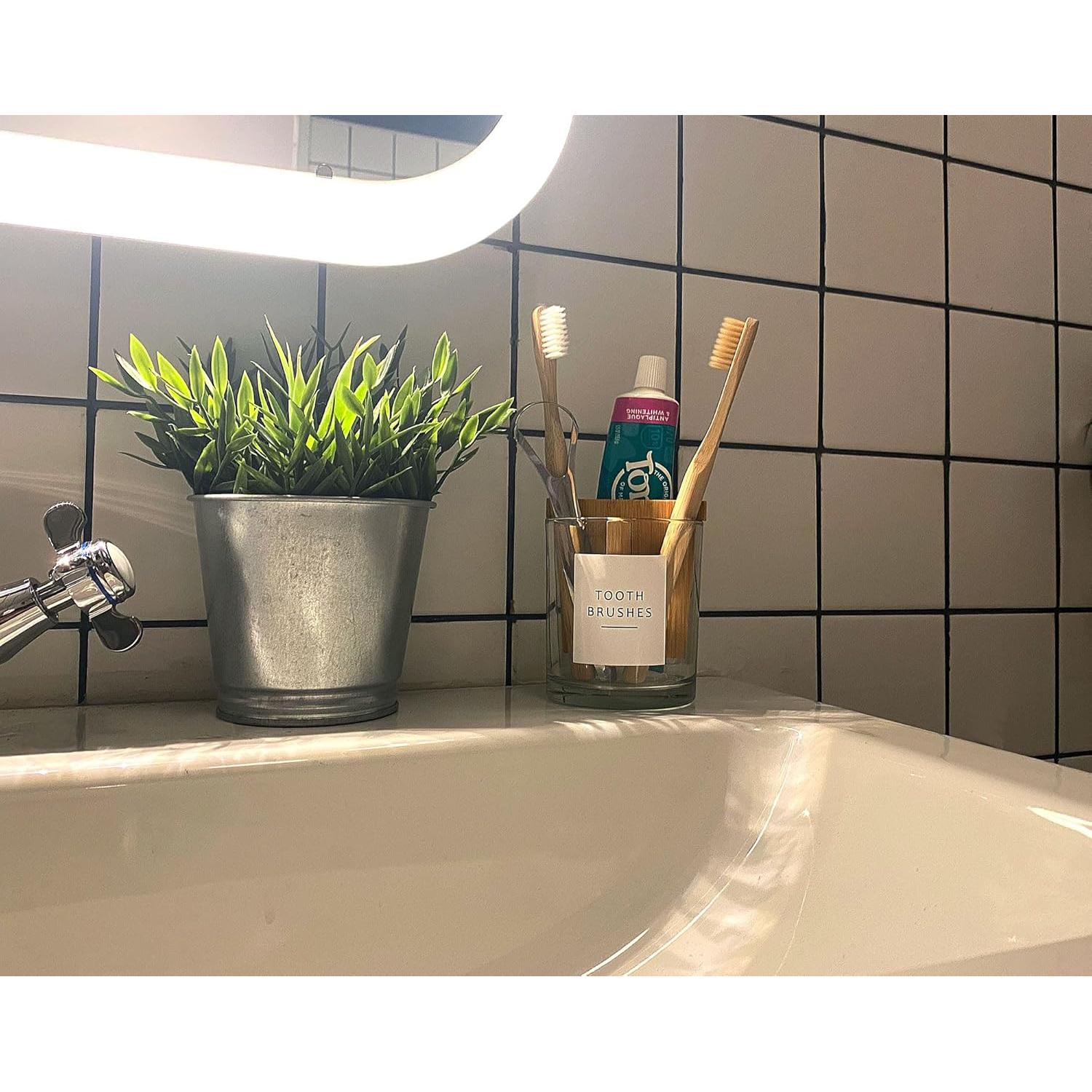 Soporte de Cepillo y Pasta de Dientes Vidrio Grueso Onsogi