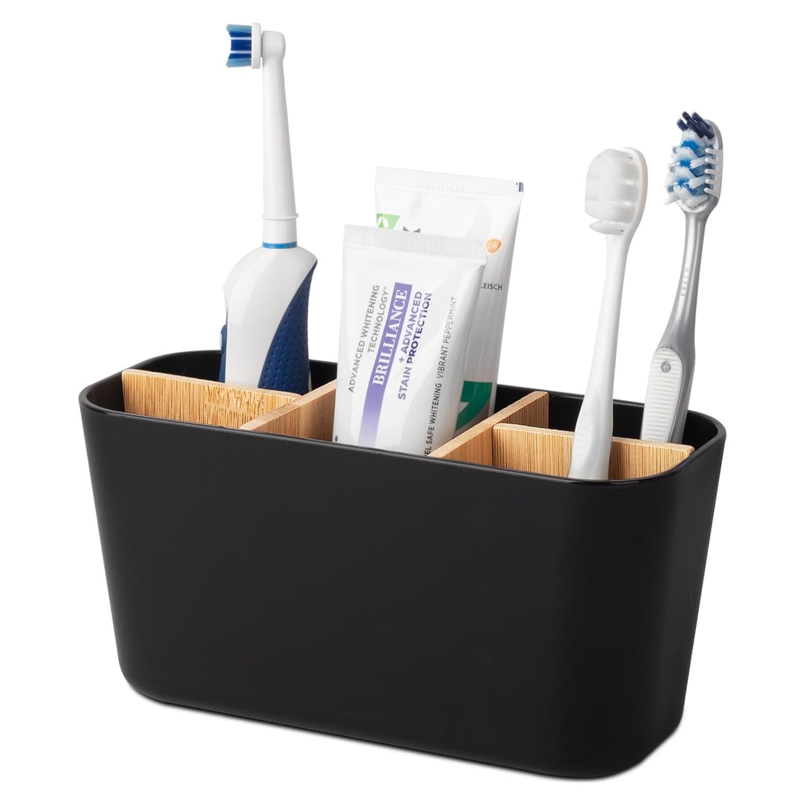 Soporte para Cepillos de Dientes Heagoale Negro 5 Compartimentos